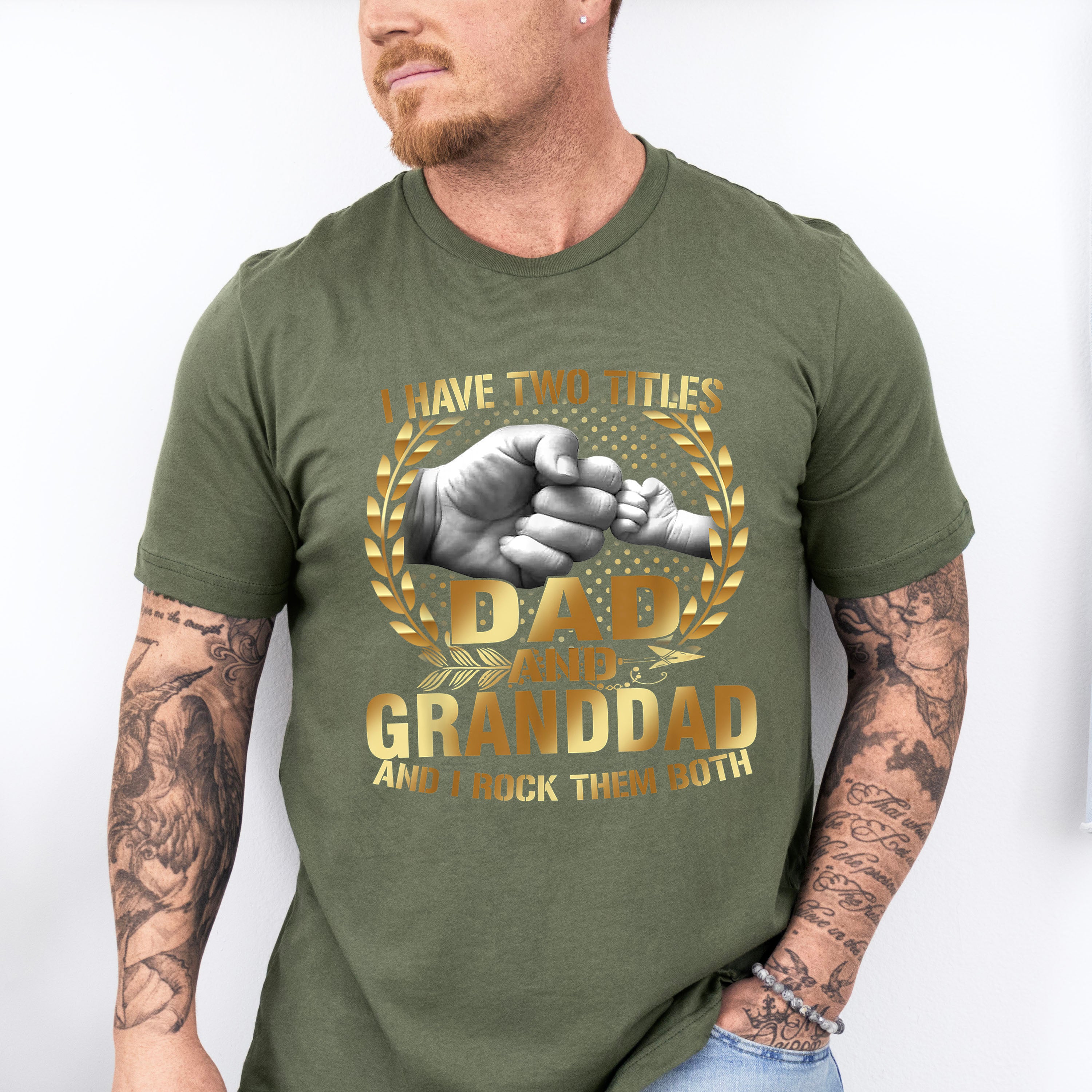 Titles Dad &amp; Grandad Father's Day Unisex Crewneck T-Shirt Sweatshirt Hoodie