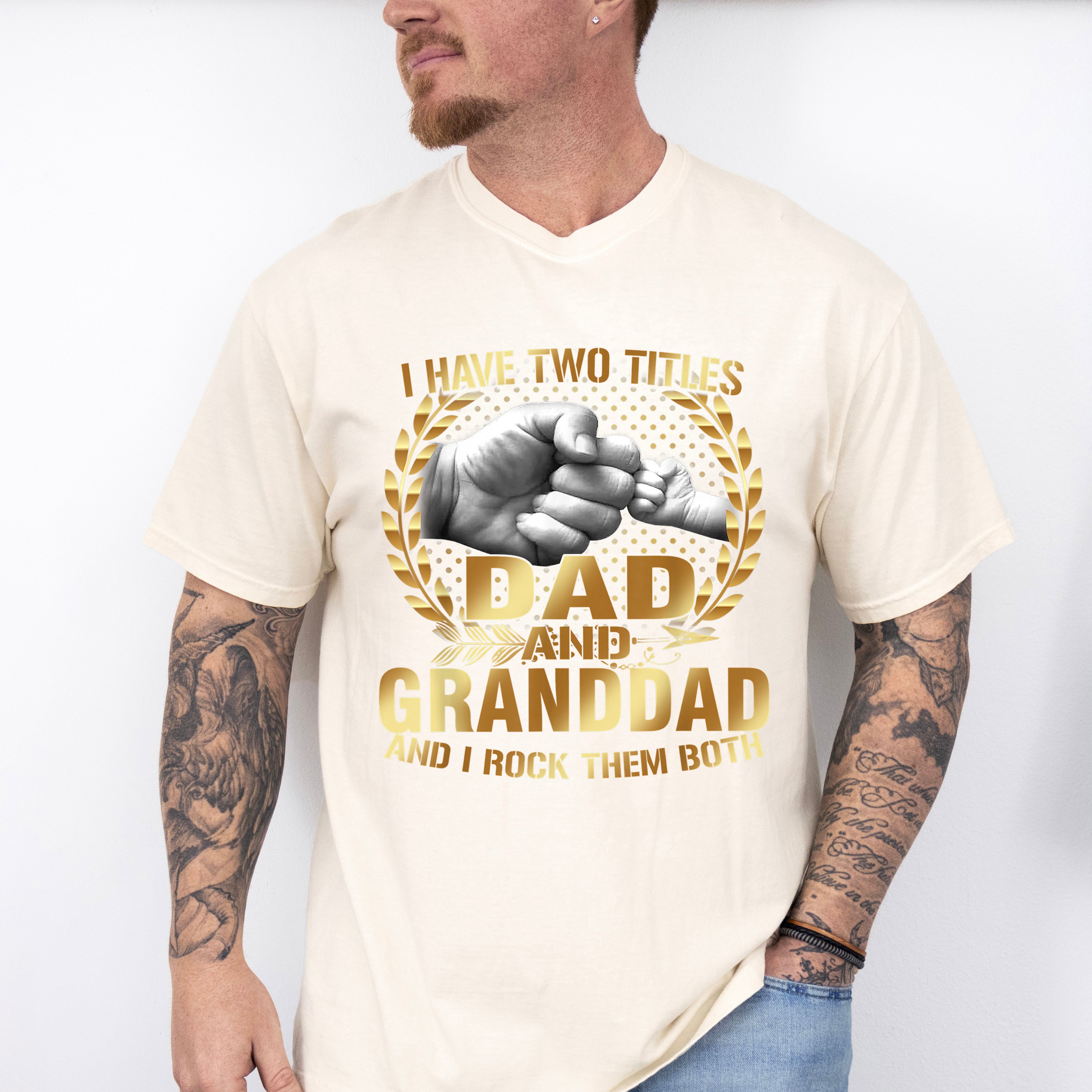 Titles Dad &amp; Grandad Father's Day Unisex Crewneck T-Shirt Sweatshirt Hoodie