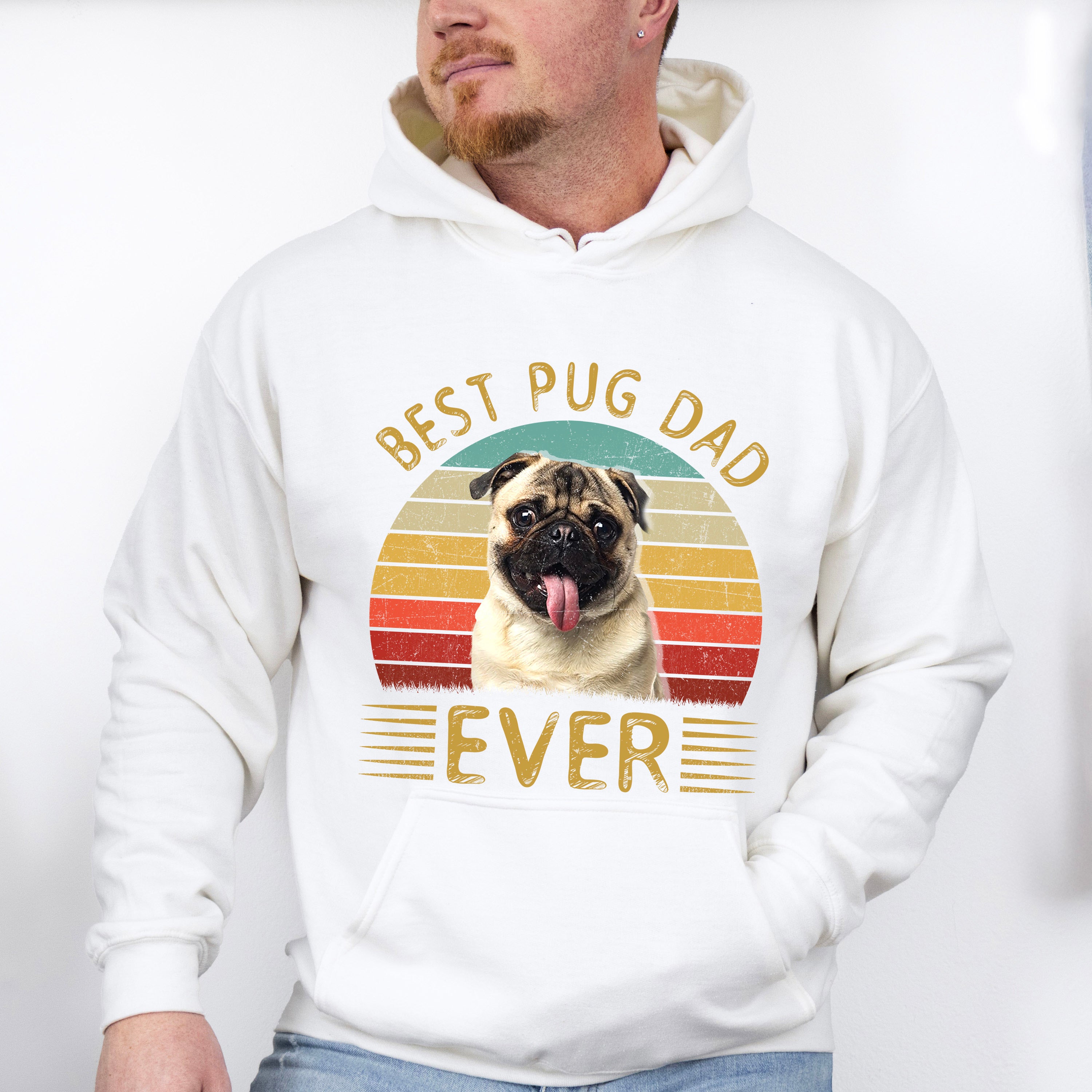 Best Pug Dad Ever Father's Day Unisex Crewneck T-Shirt Sweatshirt Hoodie