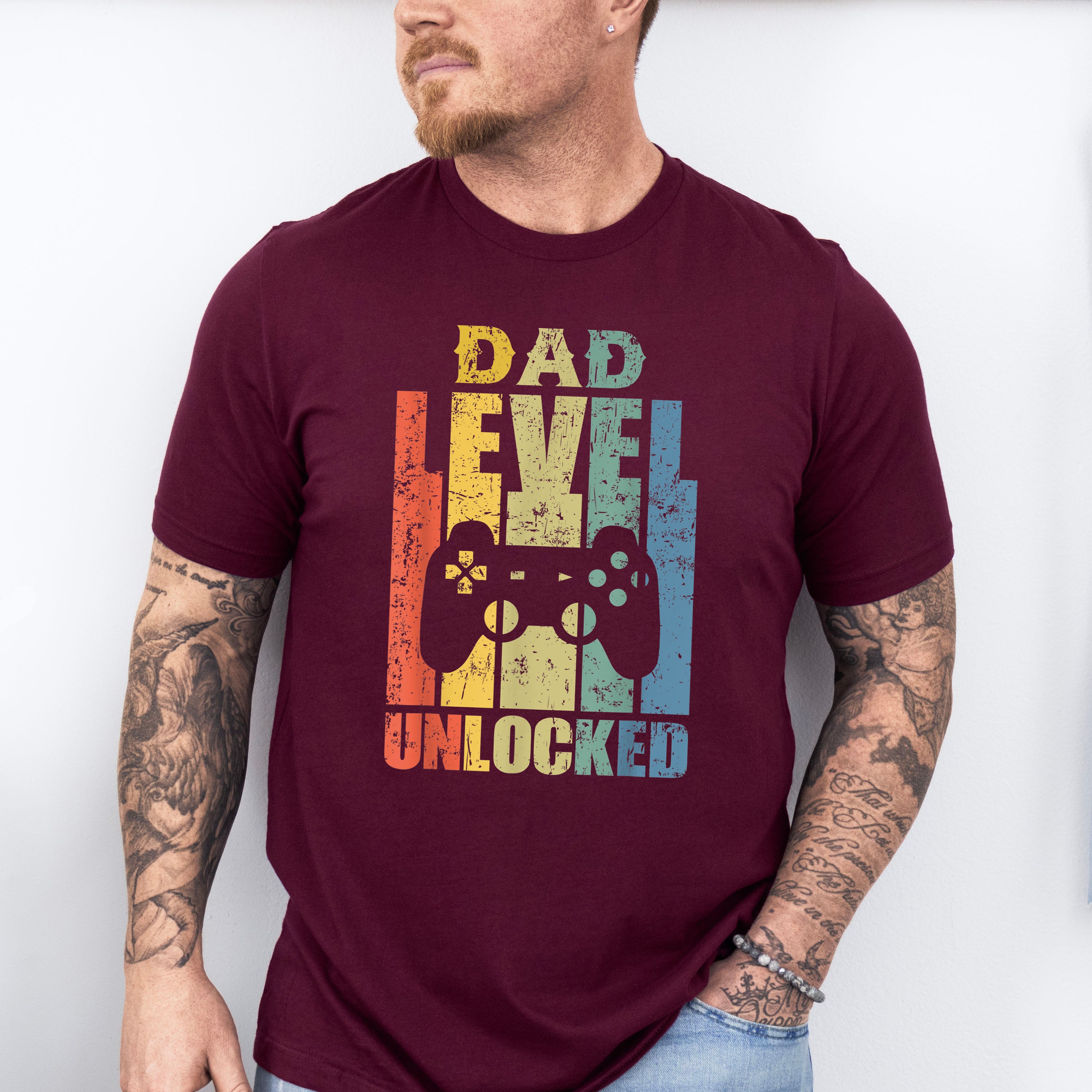 Dad Level Unlocked Father's Day Unisex Crewneck T-Shirt Sweatshirt Hoodie