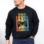 Dad Level Unlocked Father's Day Unisex Crewneck T-Shirt Sweatshirt Hoodie