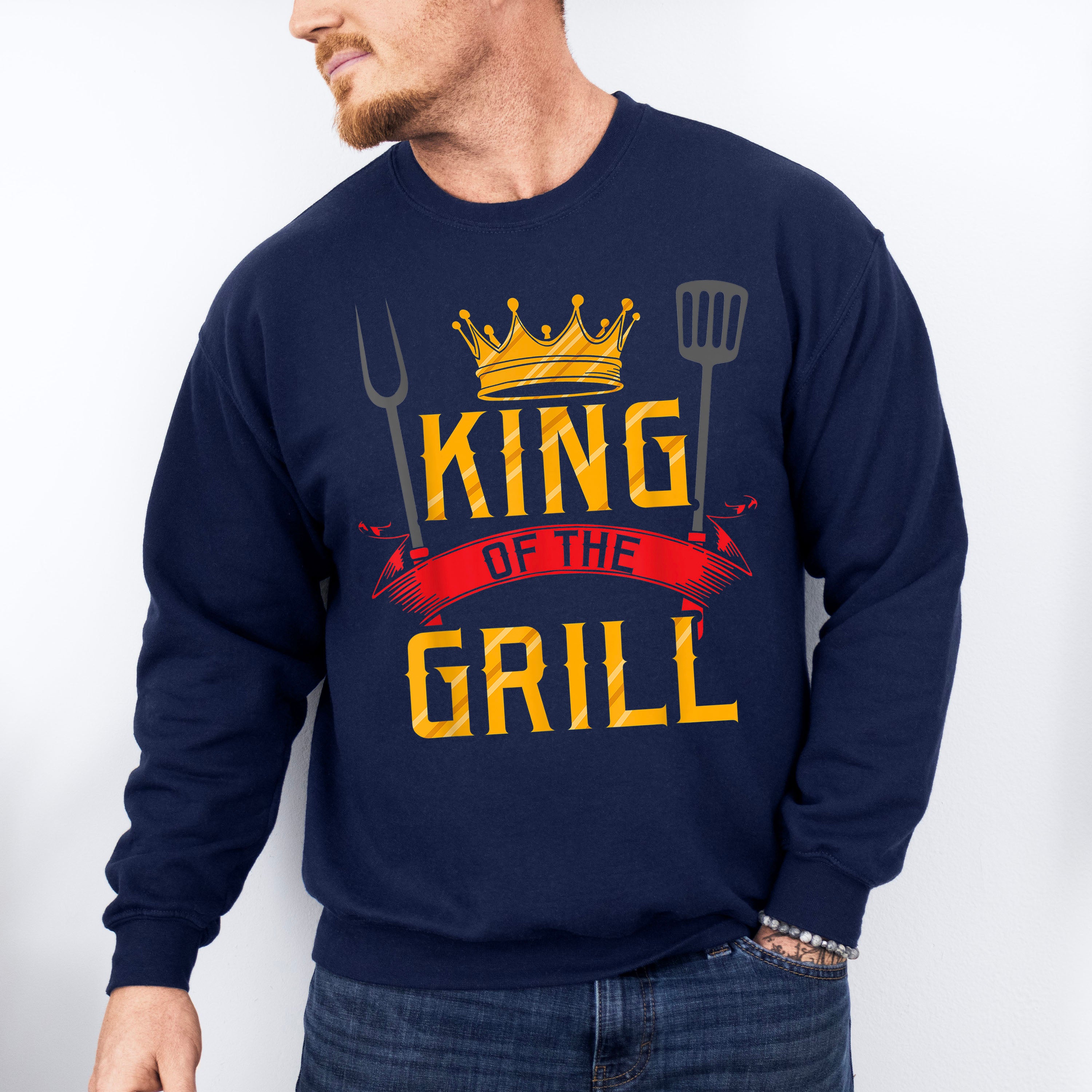 King Of The Grill Father's Day Unisex Crewneck T-Shirt Sweatshirt Hoodie