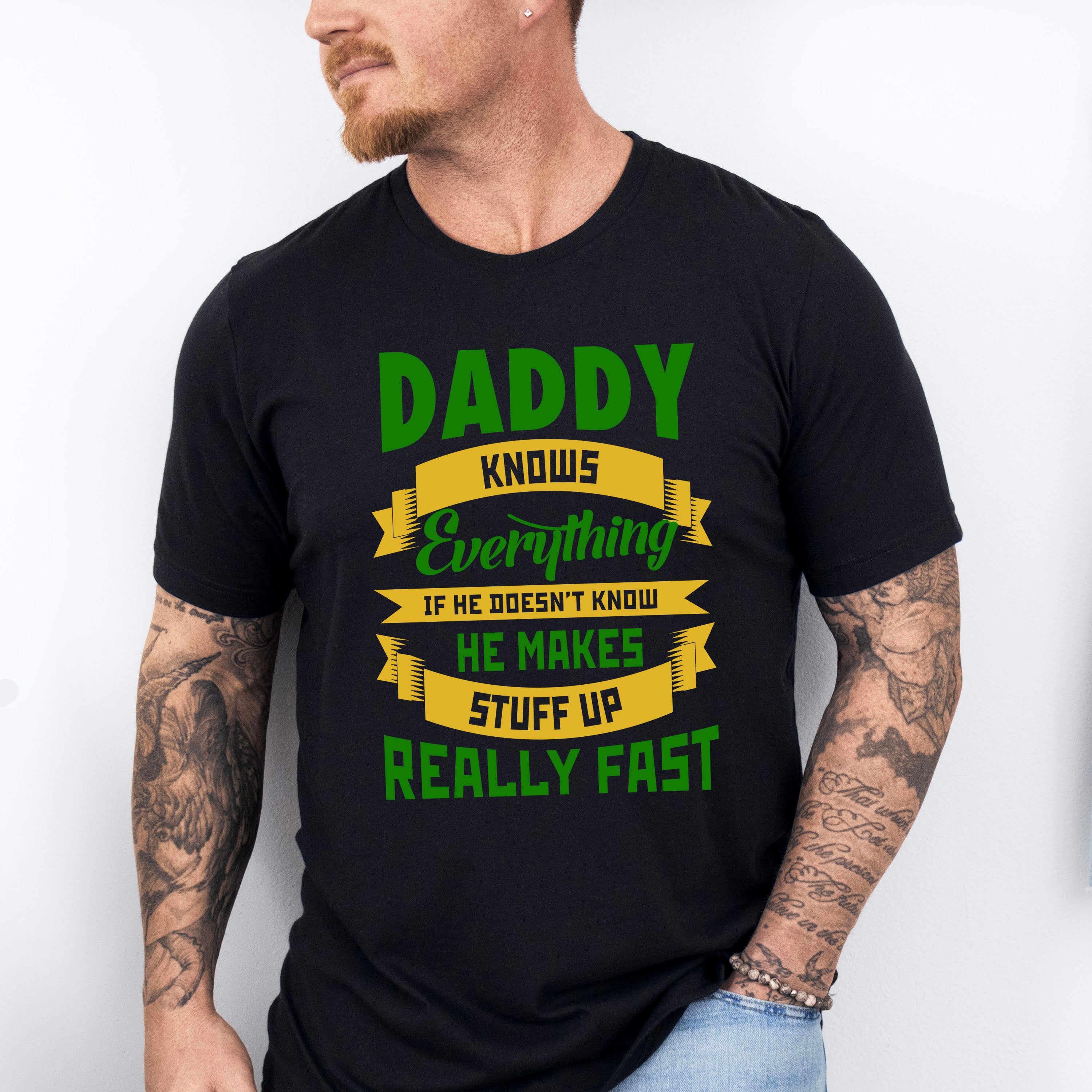 Daddy Knows Everything Father's Day Unisex Crewneck T-Shirt Sweatshirt Hoodie