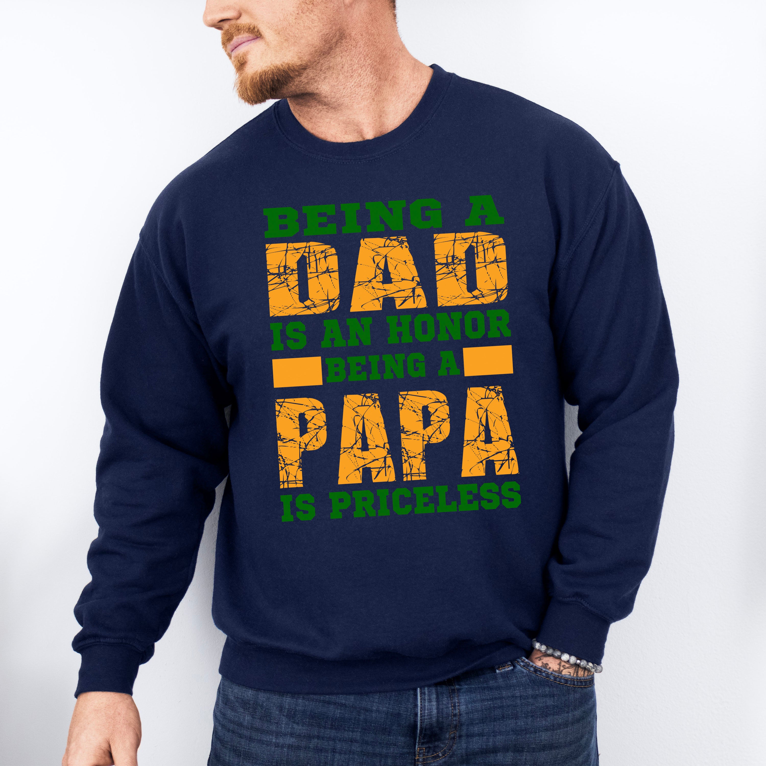 Being A Papa Father's Day Unisex Crewneck T-Shirt Sweatshirt Hoodie