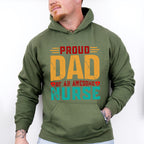 Proud Dad Awesome Nurse Father's Day Unisex Crewneck T-Shirt Sweatshirt Hoodie