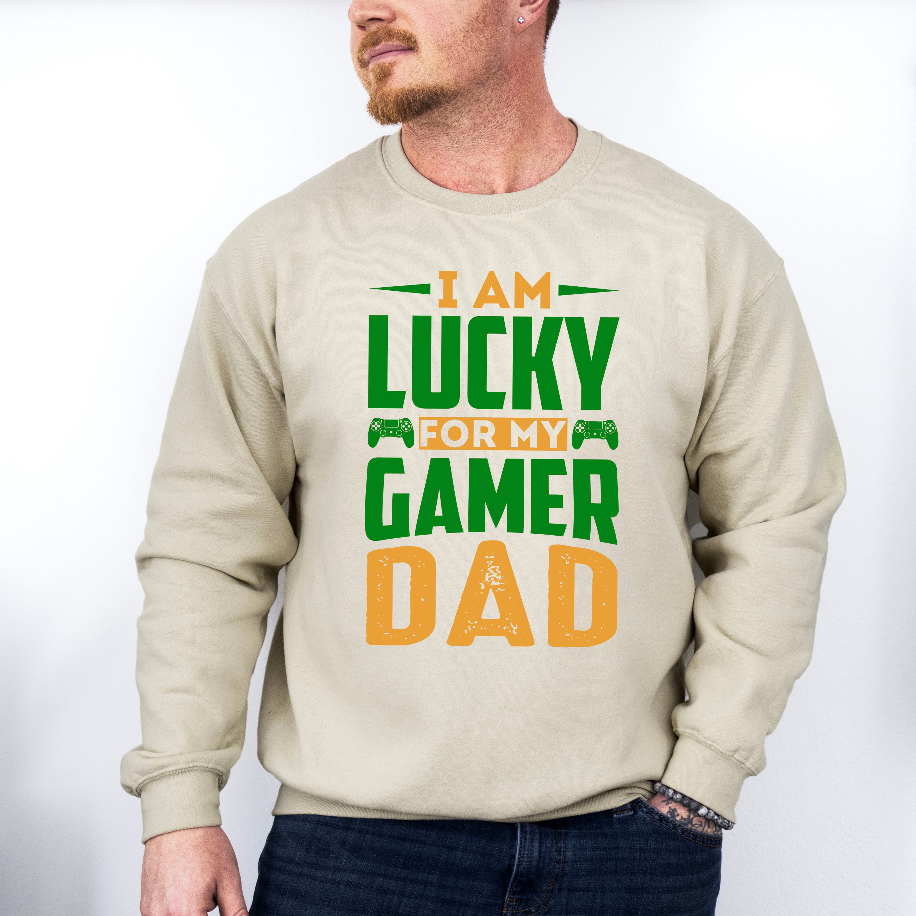I'm Lucky Father's Day Unisex Crewneck T-Shirt Sweatshirt Hoodie