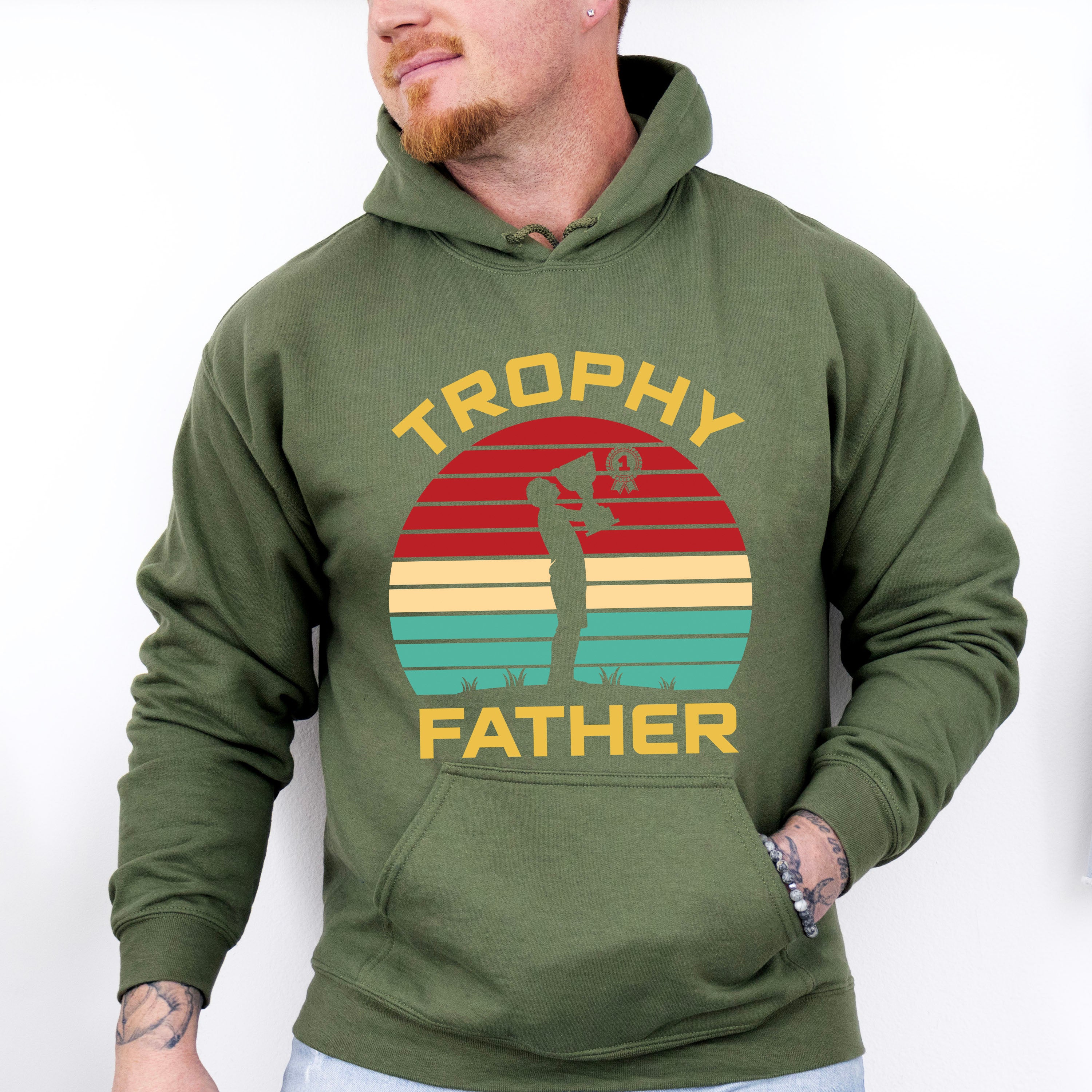 Trophy Father Father's Day Unisex Crewneck T-Shirt Sweatshirt Hoodie