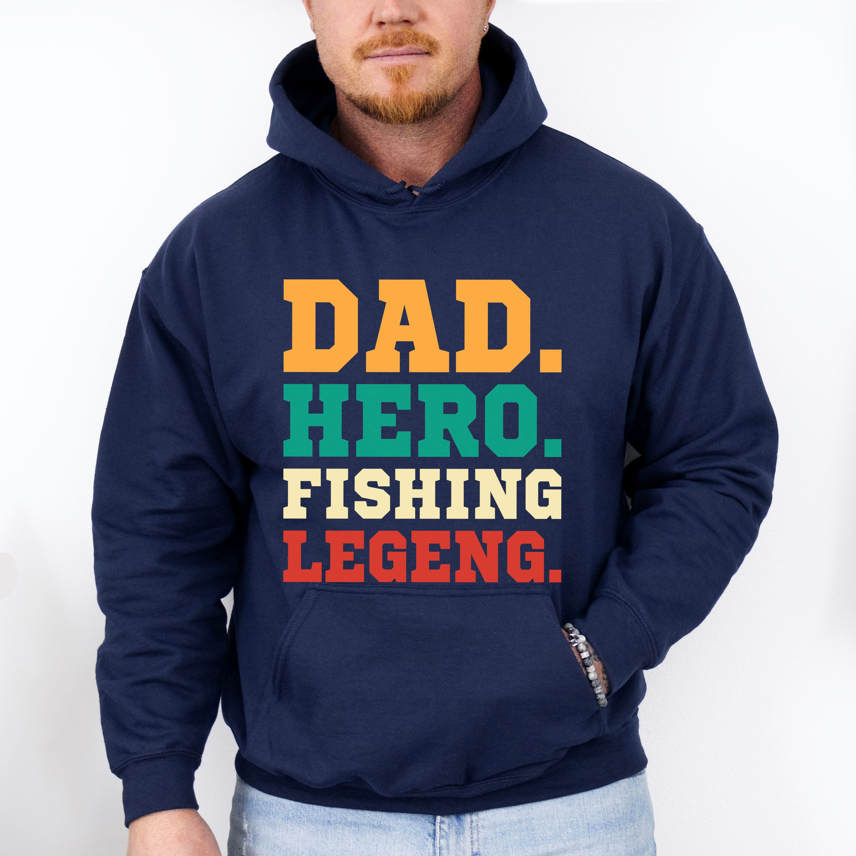Dad Hero Fishing Legend Father's Day Unisex Crewneck T-Shirt Sweatshirt Hoodie