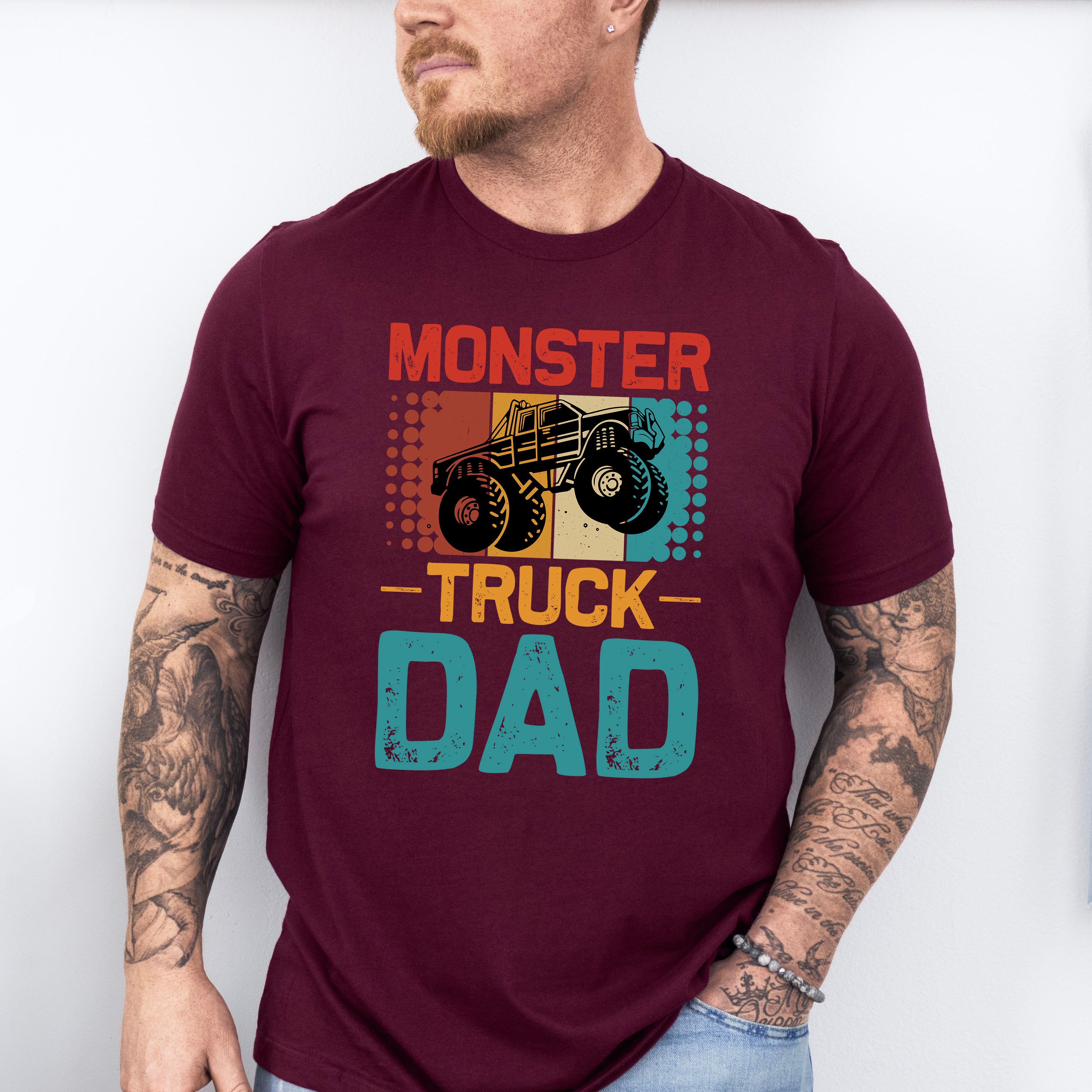 Monster Truck Dad Father's Day Unisex Crewneck T-Shirt Sweatshirt Hoodie