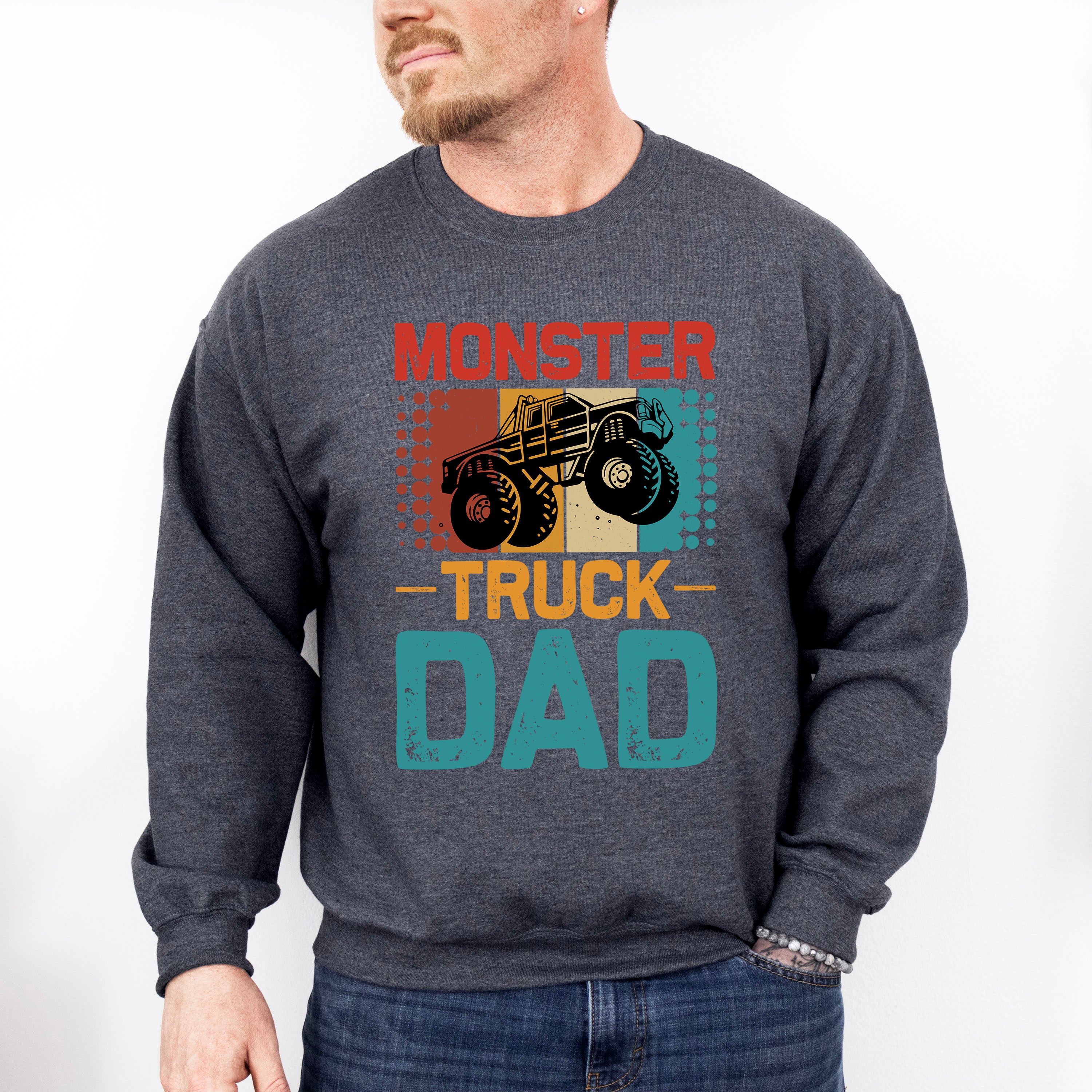 Monster Truck Dad Father's Day Unisex Crewneck T-Shirt Sweatshirt Hoodie