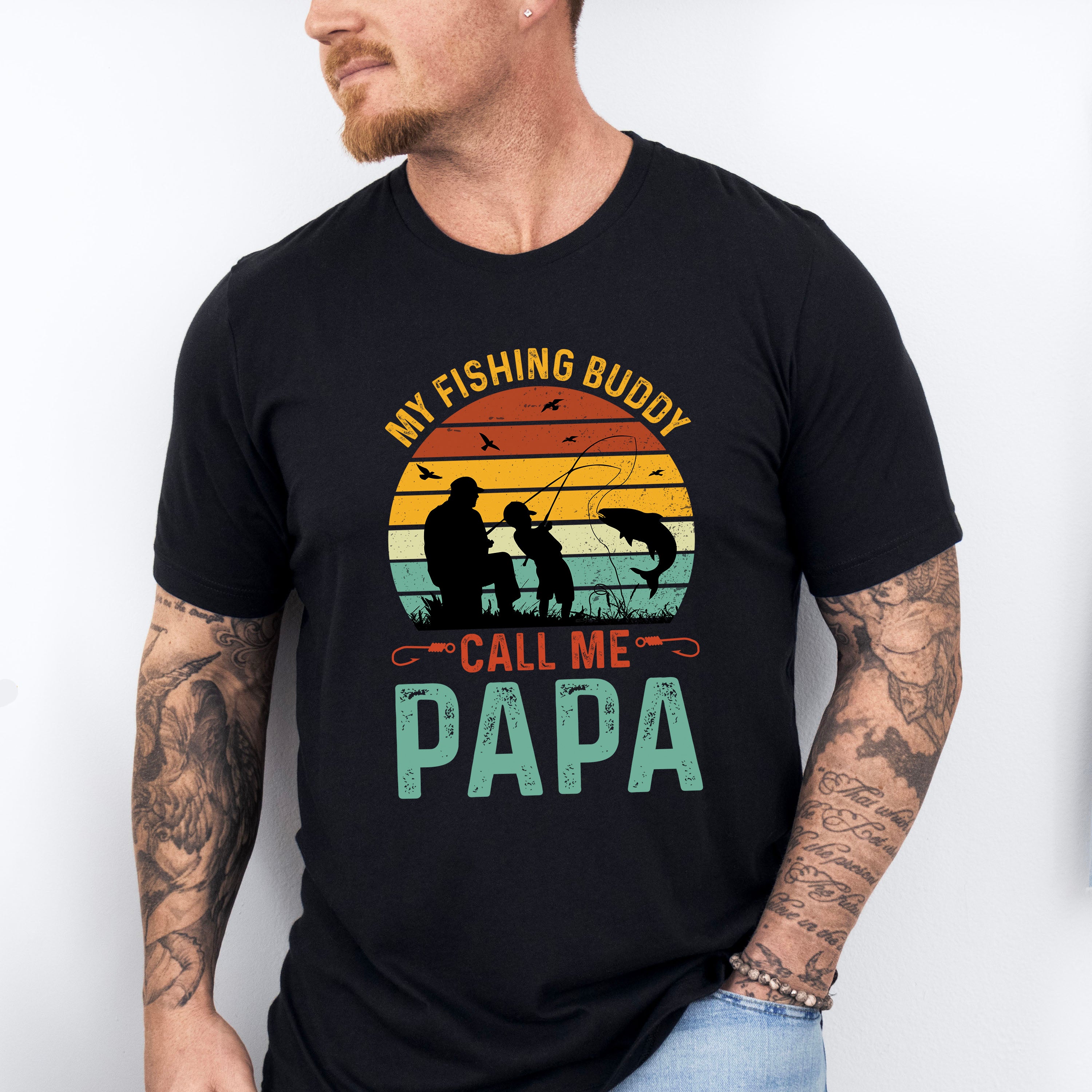 My Fishing Buddy Father's Day Unisex Crewneck T-Shirt Sweatshirt Hoodie