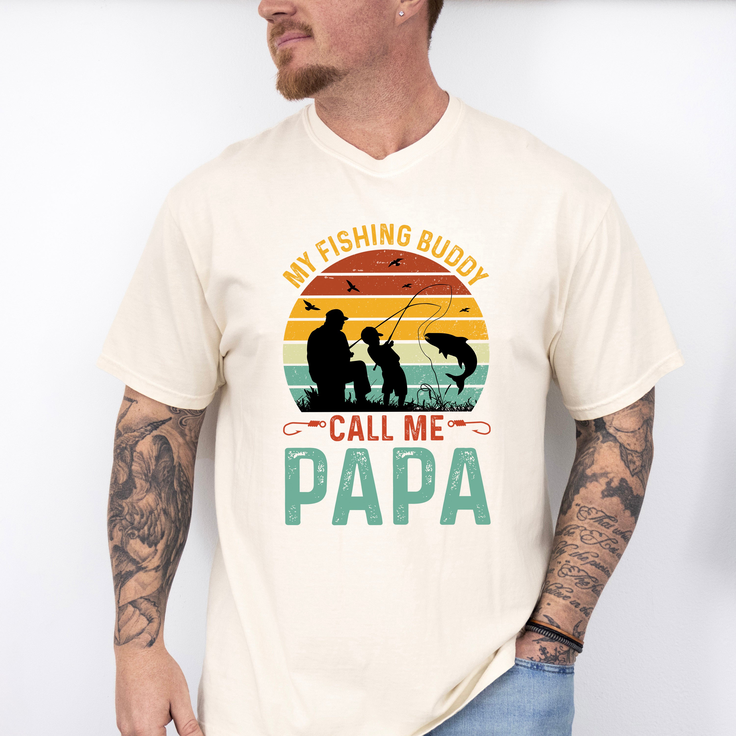 My Fishing Buddy Father's Day Unisex Crewneck T-Shirt Sweatshirt Hoodie