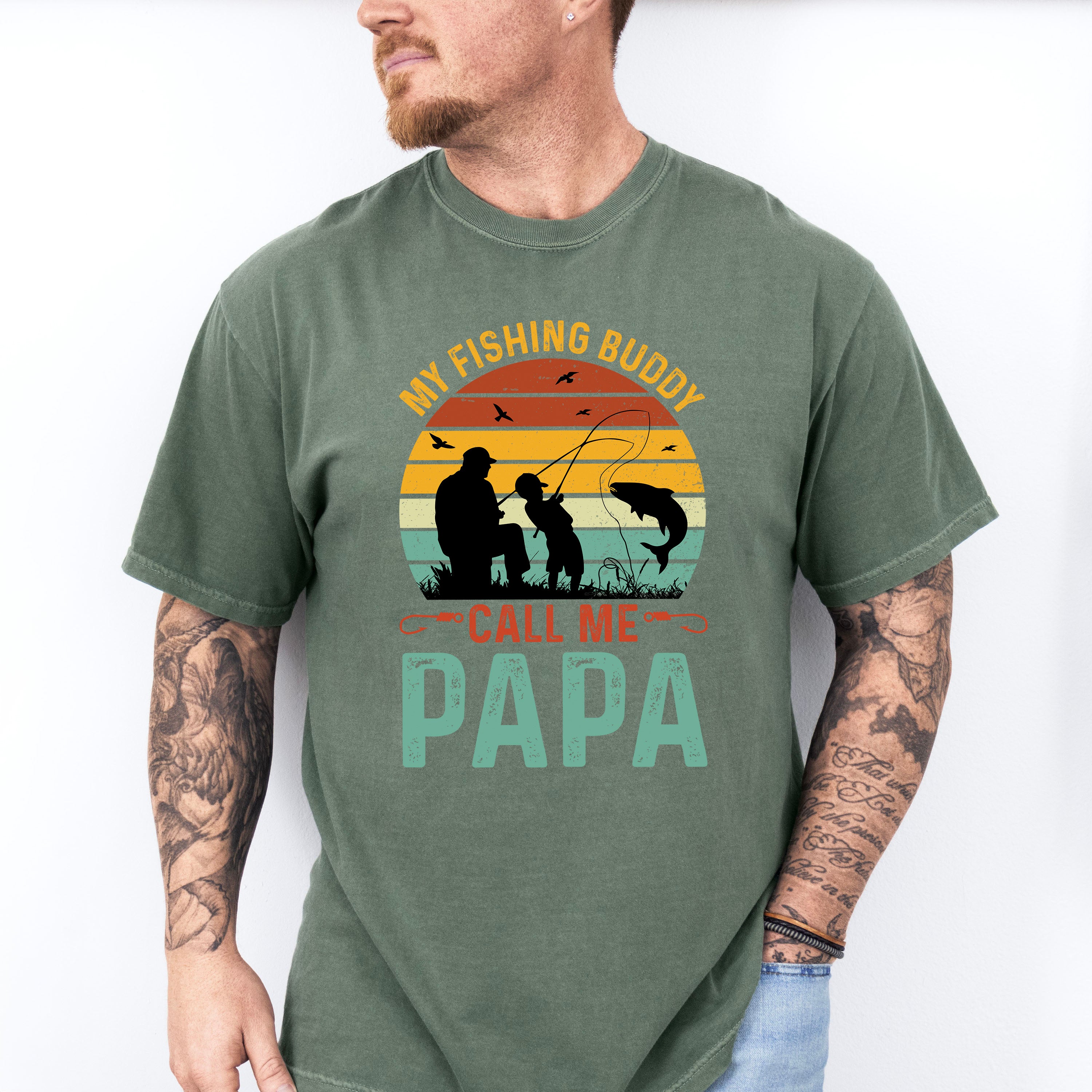 My Fishing Buddy Father's Day Unisex Crewneck T-Shirt Sweatshirt Hoodie