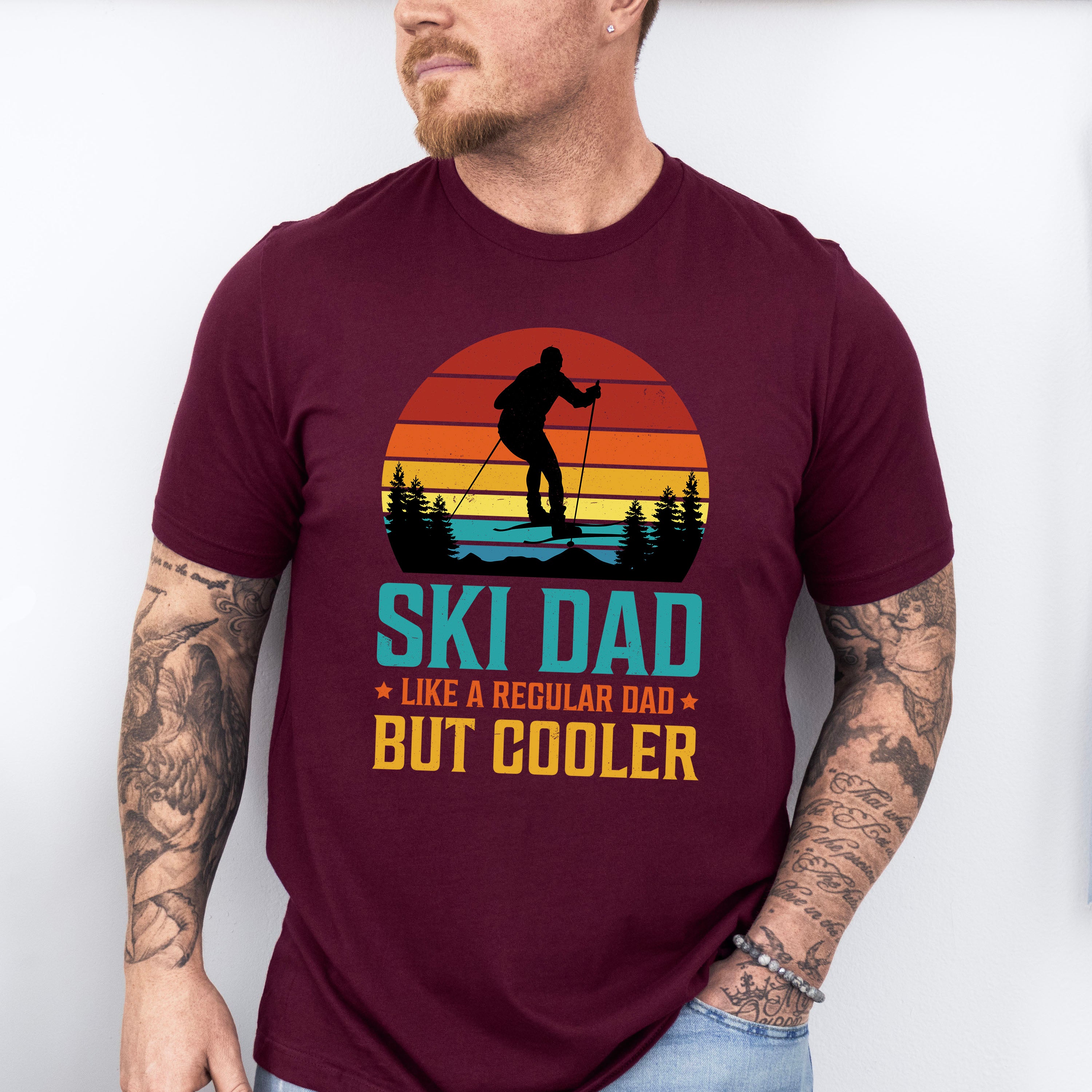 Ski Dad Father's Day Unisex Crewneck T-Shirt Sweatshirt Hoodie