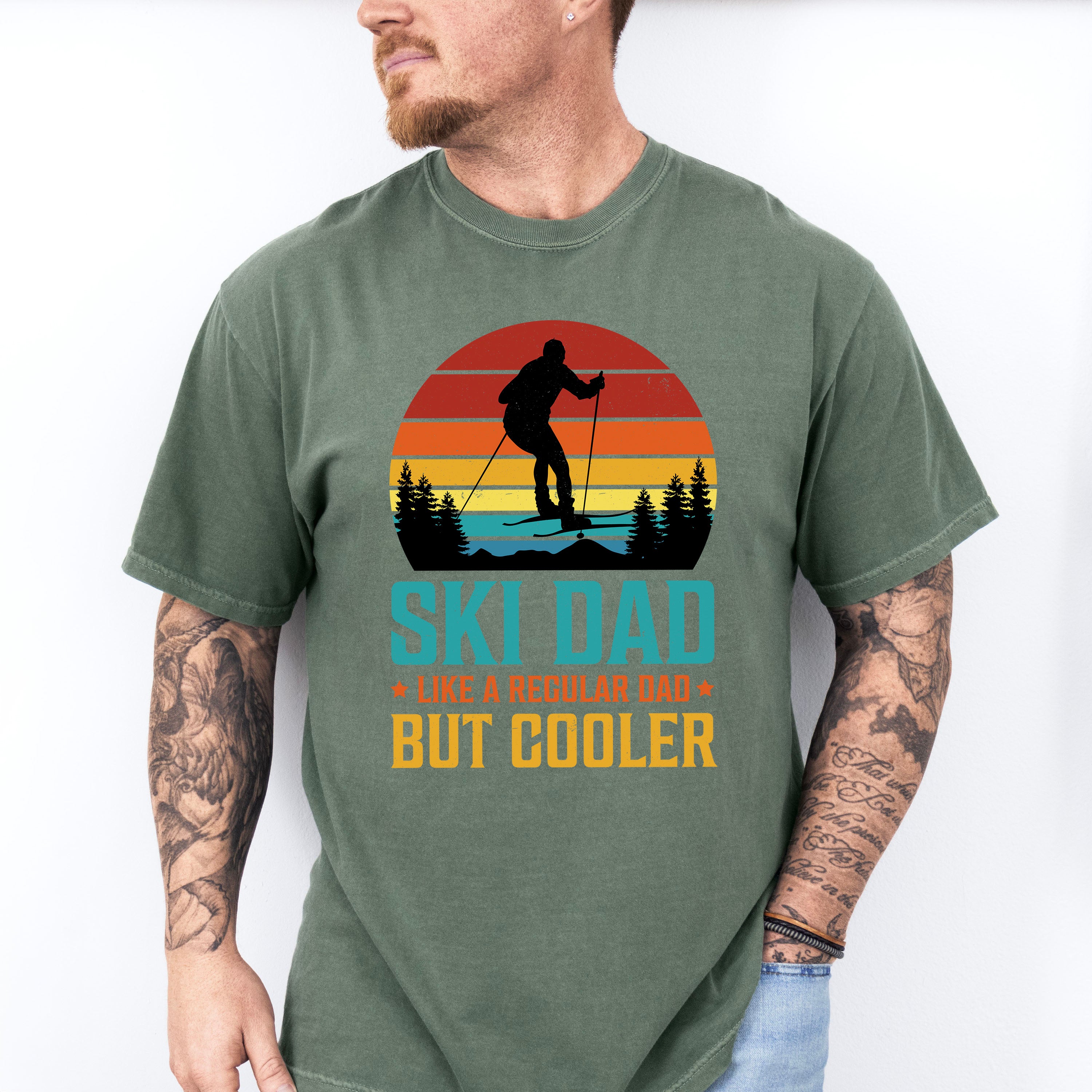 Ski Dad Father's Day Unisex Crewneck T-Shirt Sweatshirt Hoodie