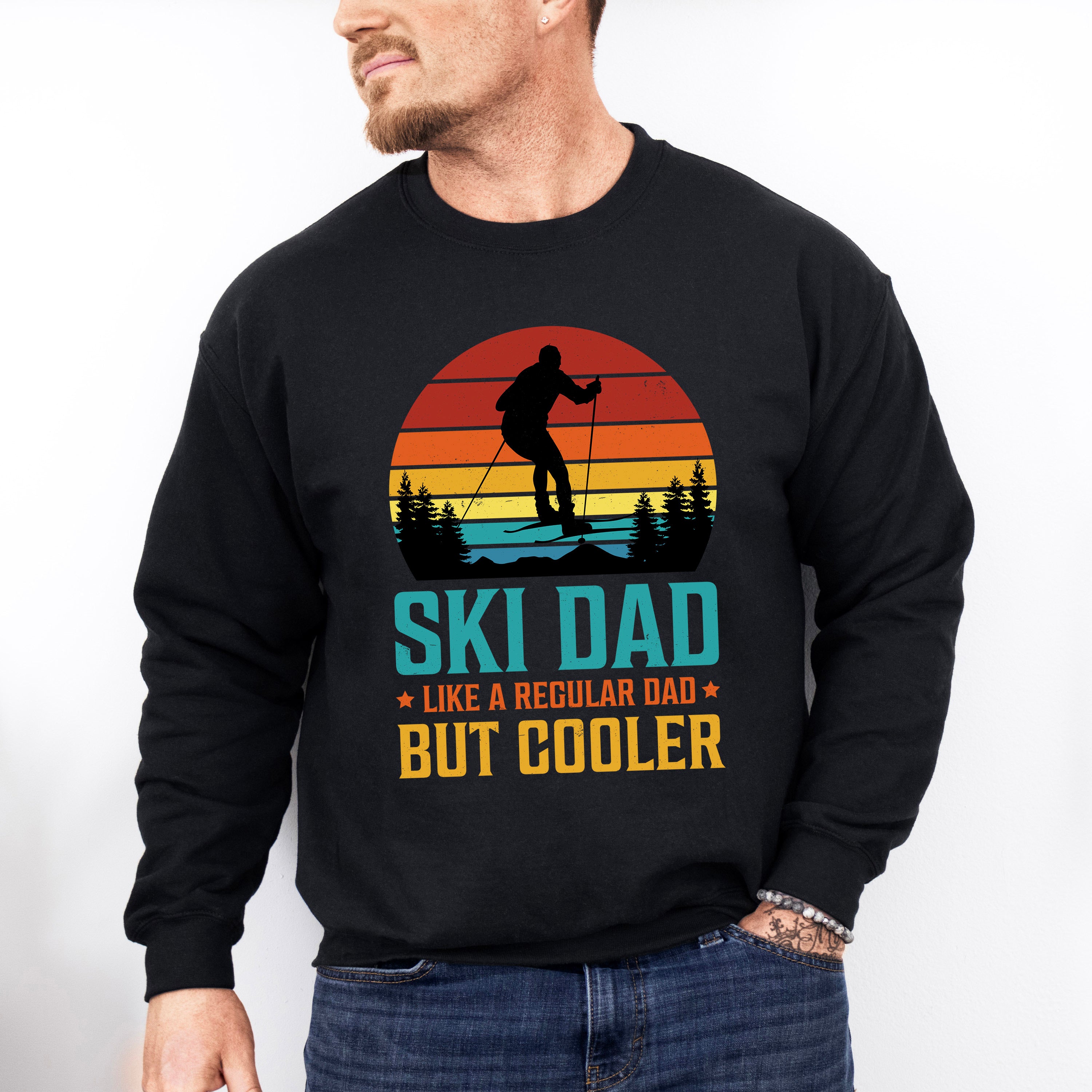 Ski Dad Father's Day Unisex Crewneck T-Shirt Sweatshirt Hoodie