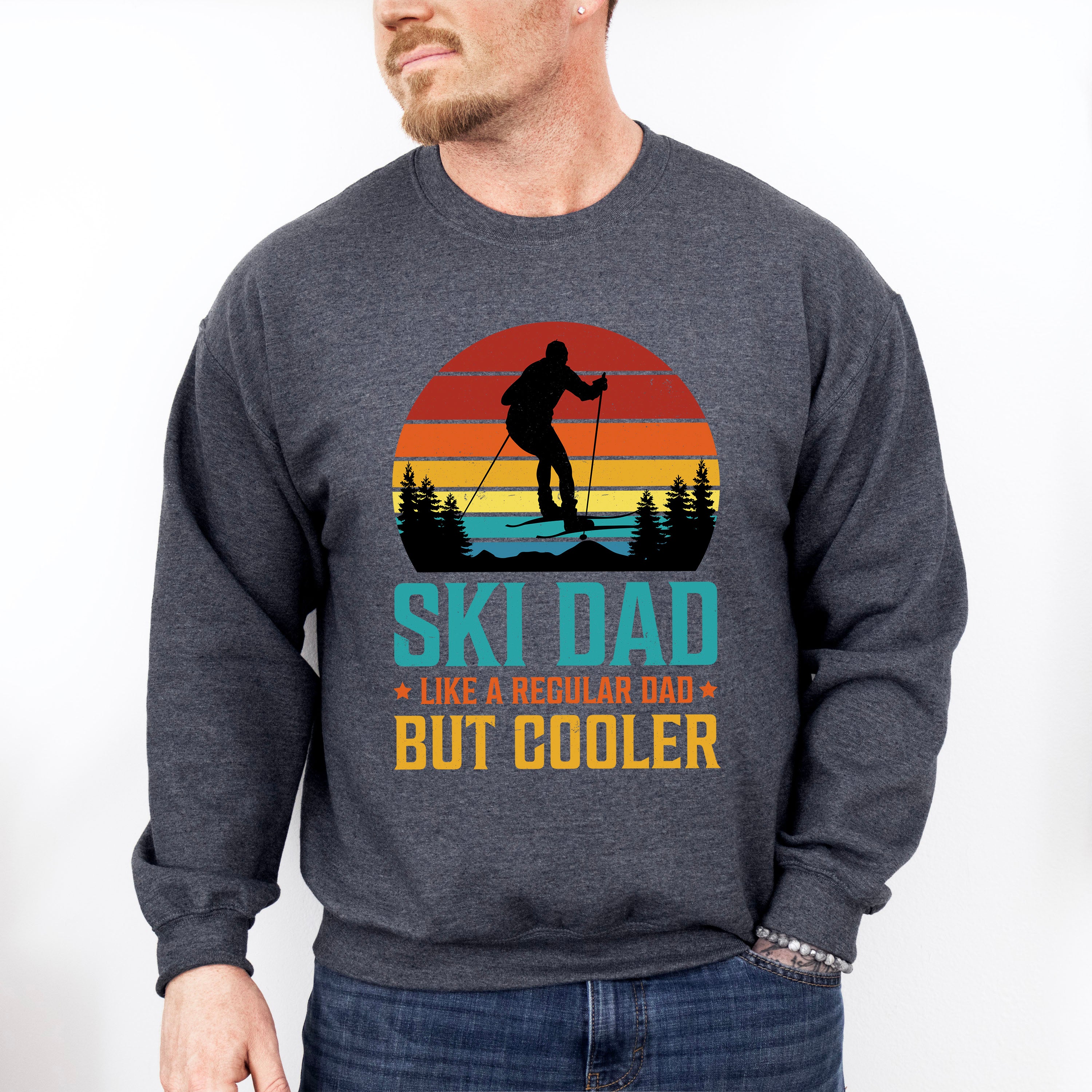 Ski Dad Father's Day Unisex Crewneck T-Shirt Sweatshirt Hoodie