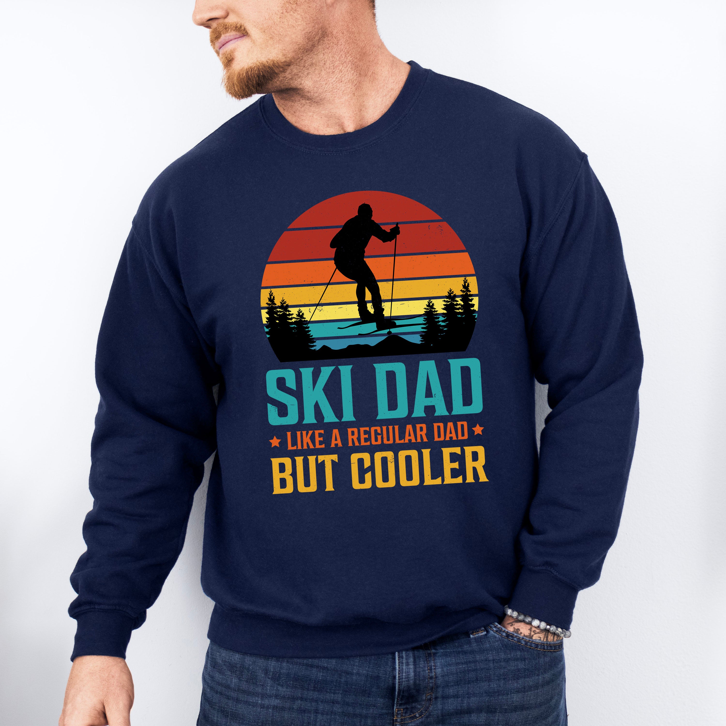 Ski Dad Father's Day Unisex Crewneck T-Shirt Sweatshirt Hoodie