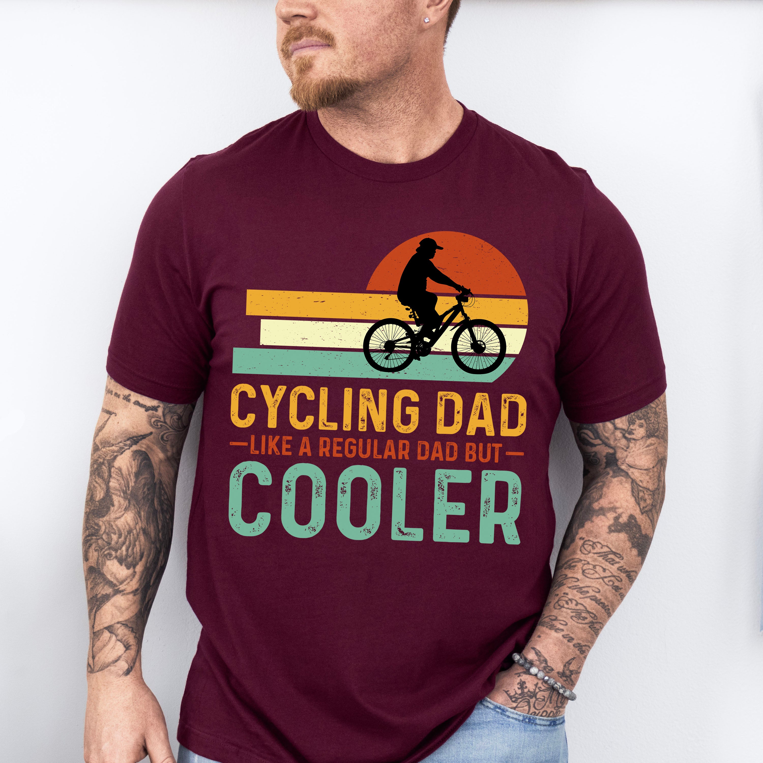 Cycling Dad Father's Day Unisex Crewneck T-Shirt Sweatshirt Hoodie