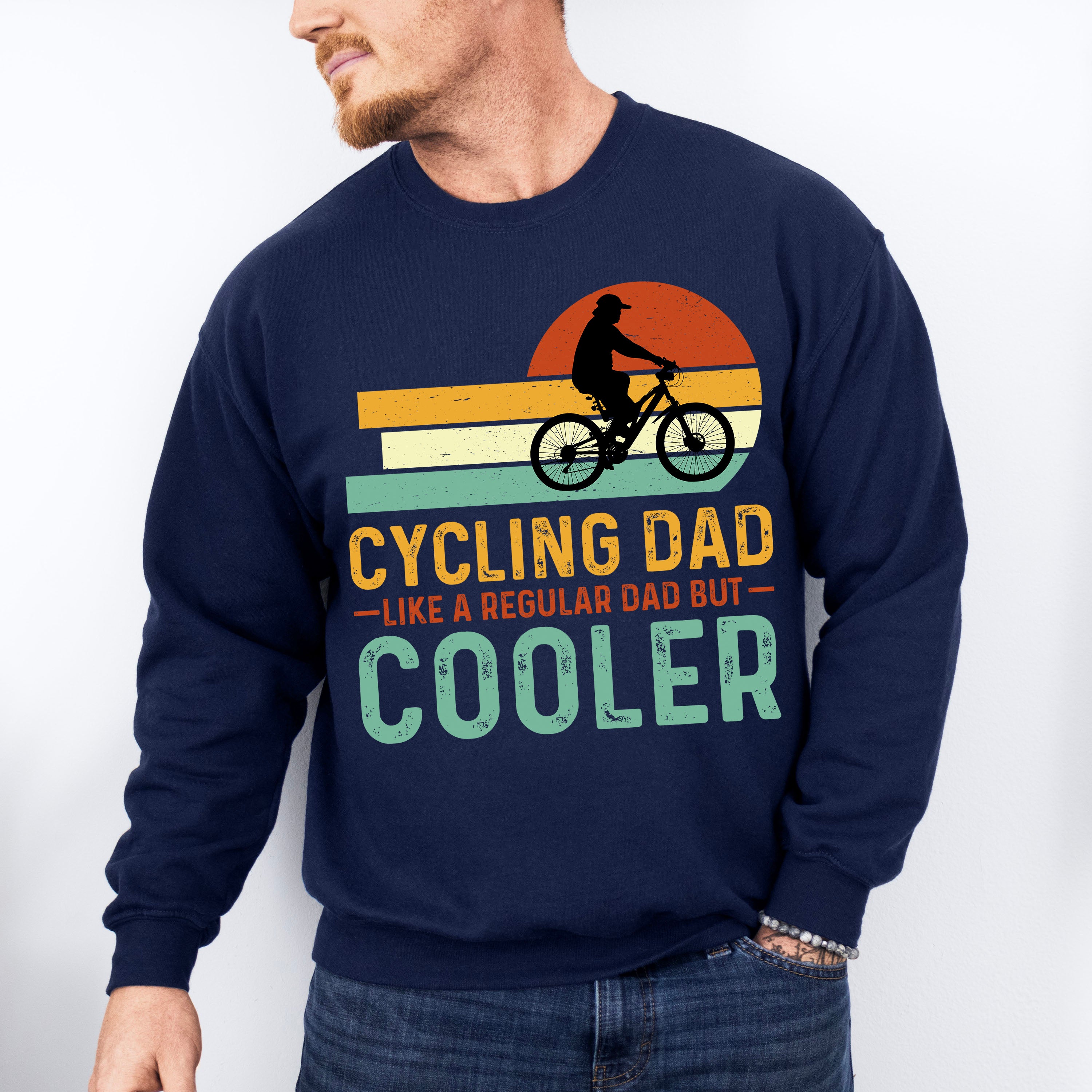 Cycling Dad Father's Day Unisex Crewneck T-Shirt Sweatshirt Hoodie
