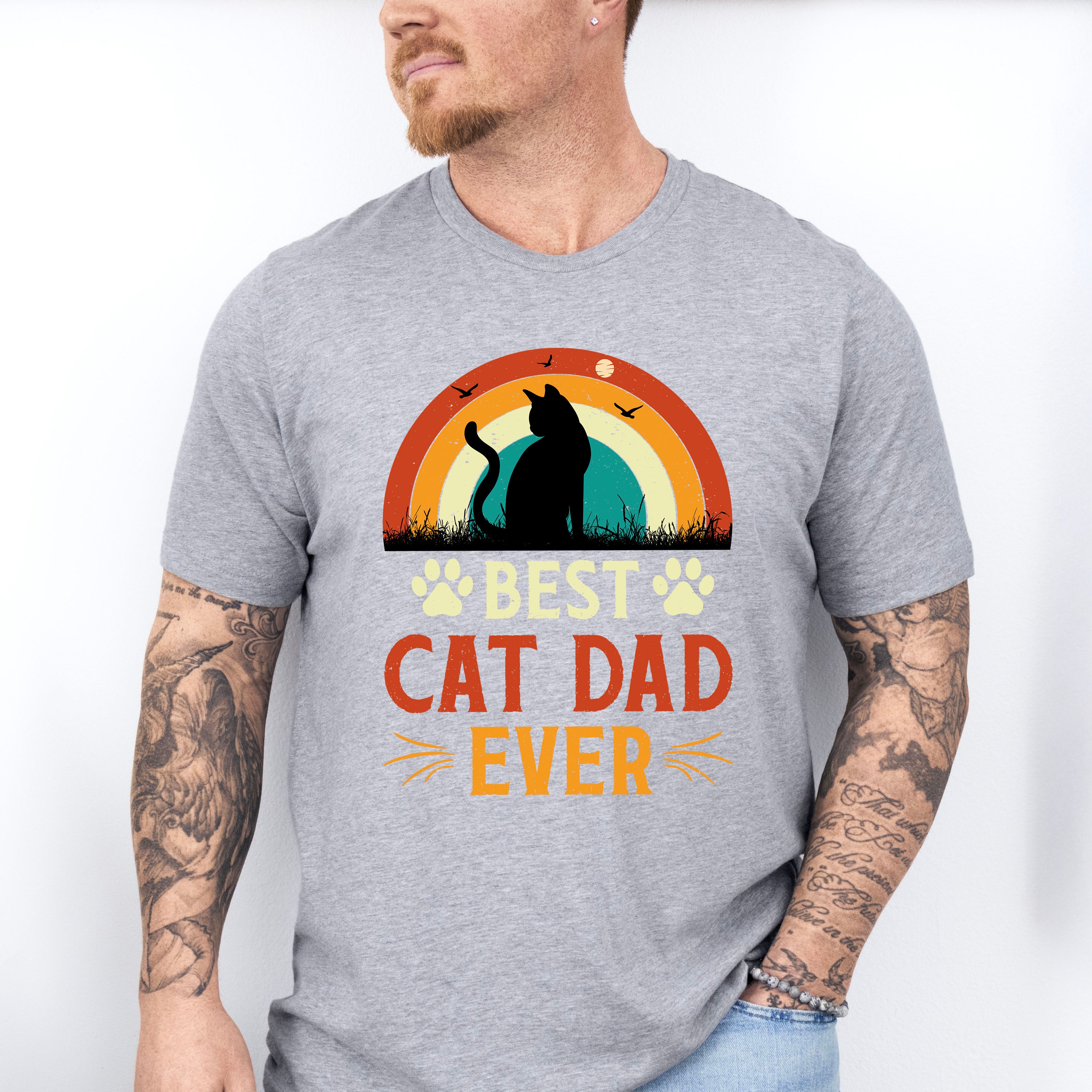 Best Cat Dad Ever Father's Day Unisex Crewneck T-Shirt Sweatshirt Hoodie