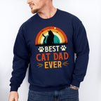 Best Cat Dad Ever Father's Day Unisex Crewneck T-Shirt Sweatshirt Hoodie