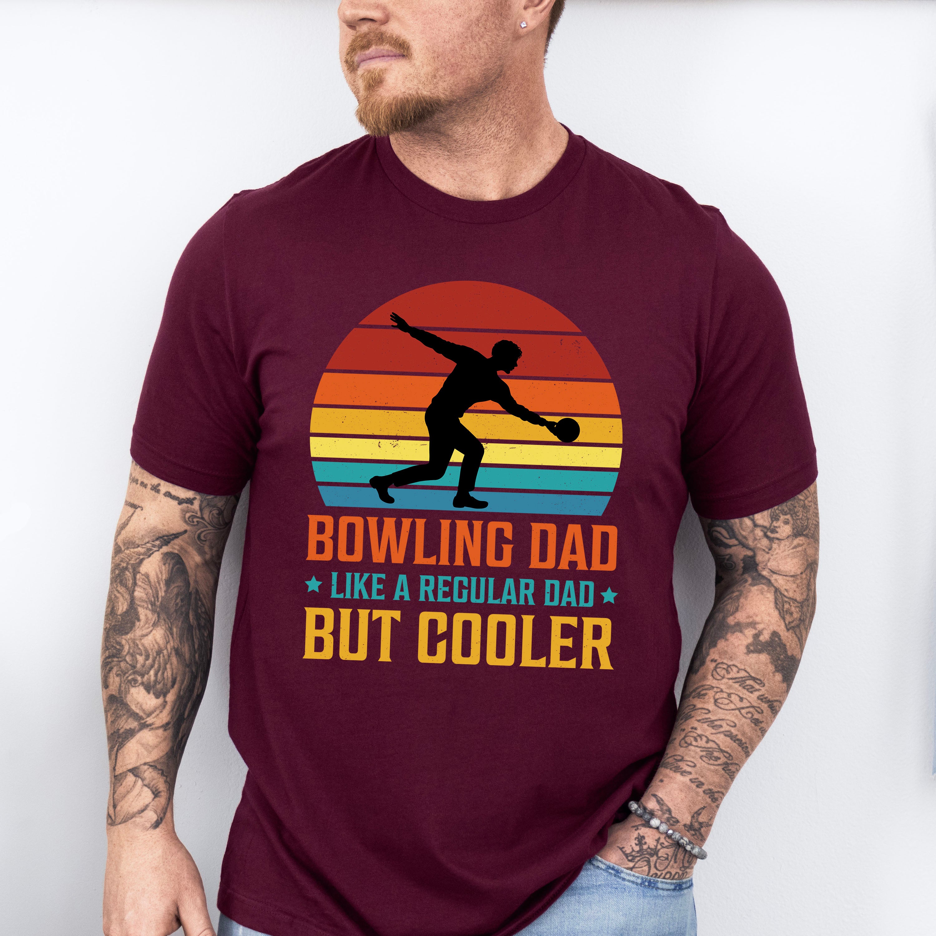 Bowling Dad Father's Day Unisex Crewneck T-Shirt Sweatshirt Hoodie