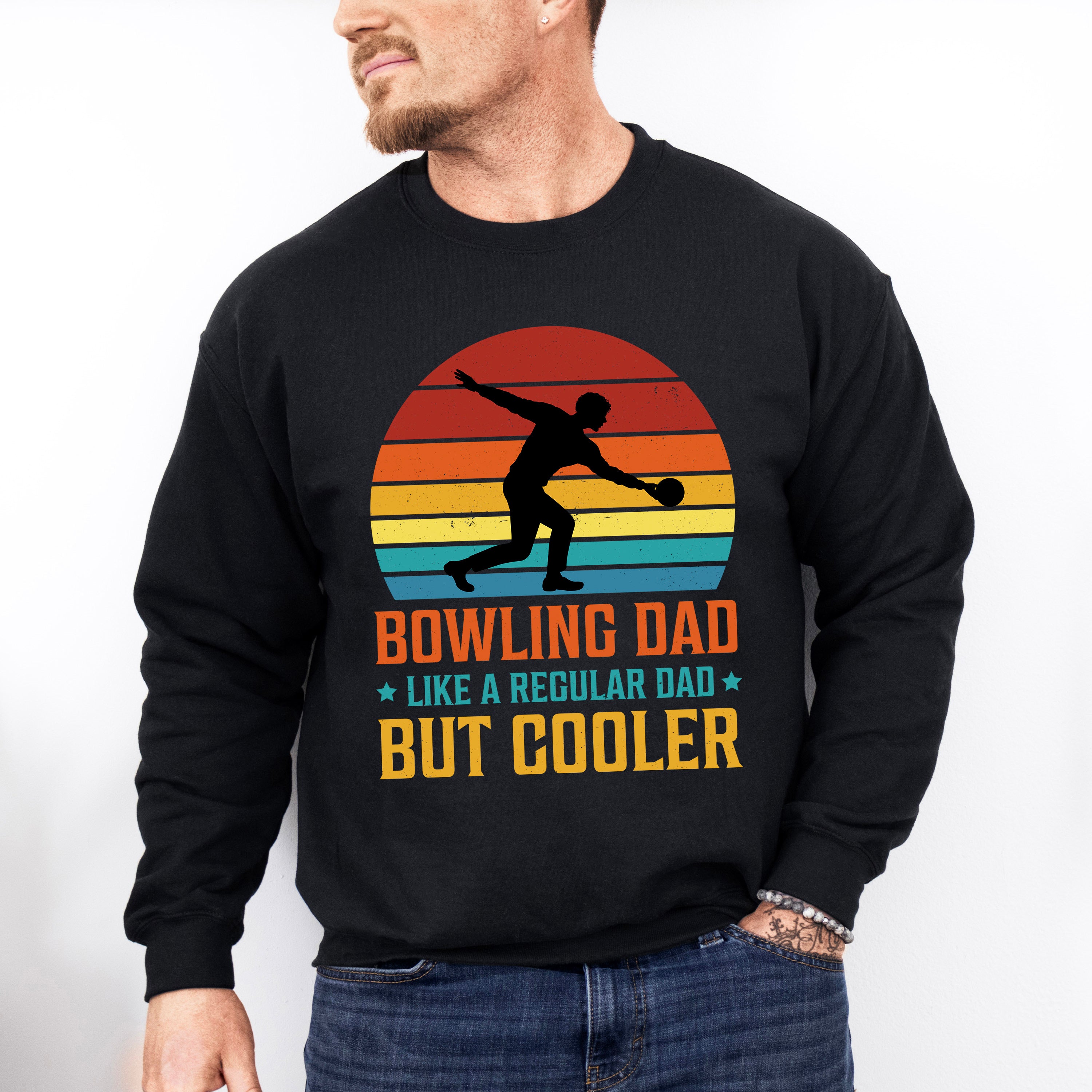Bowling Dad Father's Day Unisex Crewneck T-Shirt Sweatshirt Hoodie