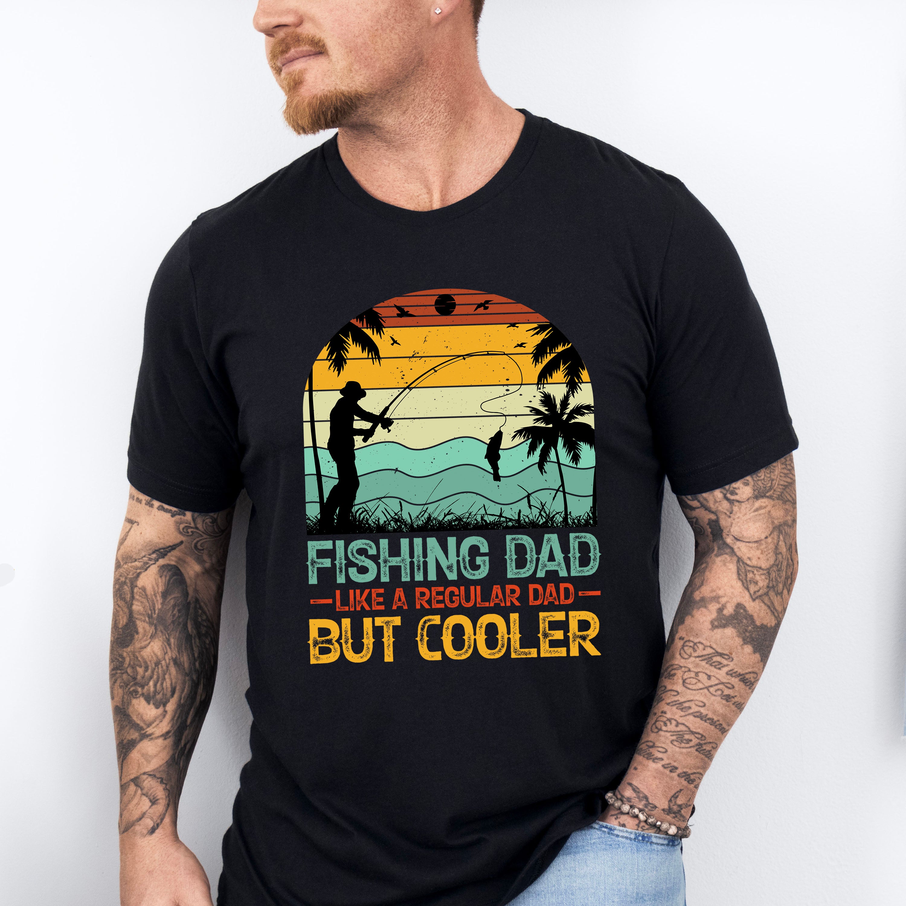 Fishing Dad Father's Day Unisex Crewneck T-Shirt Sweatshirt Hoodie