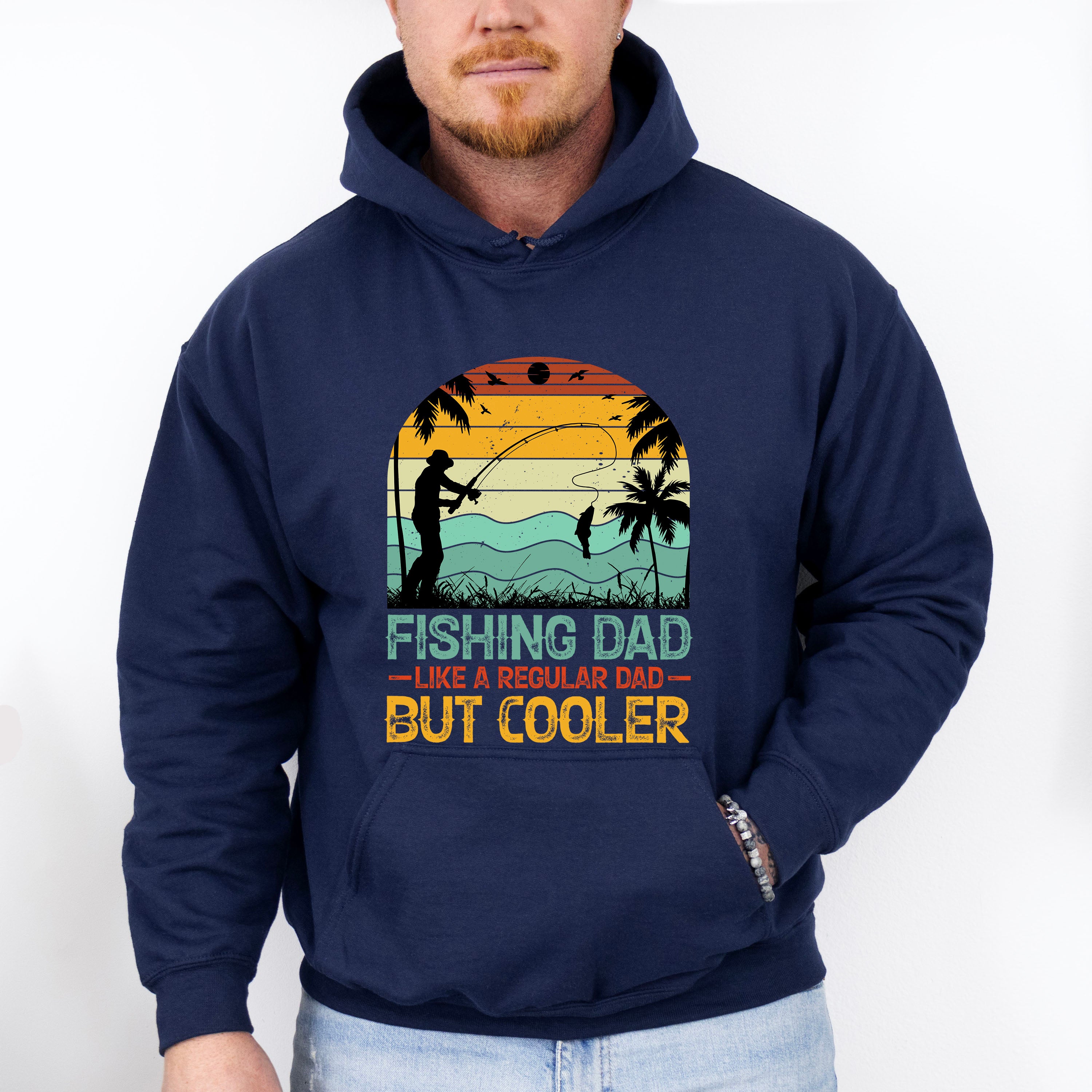 Fishing Dad Father's Day Unisex Crewneck T-Shirt Sweatshirt Hoodie