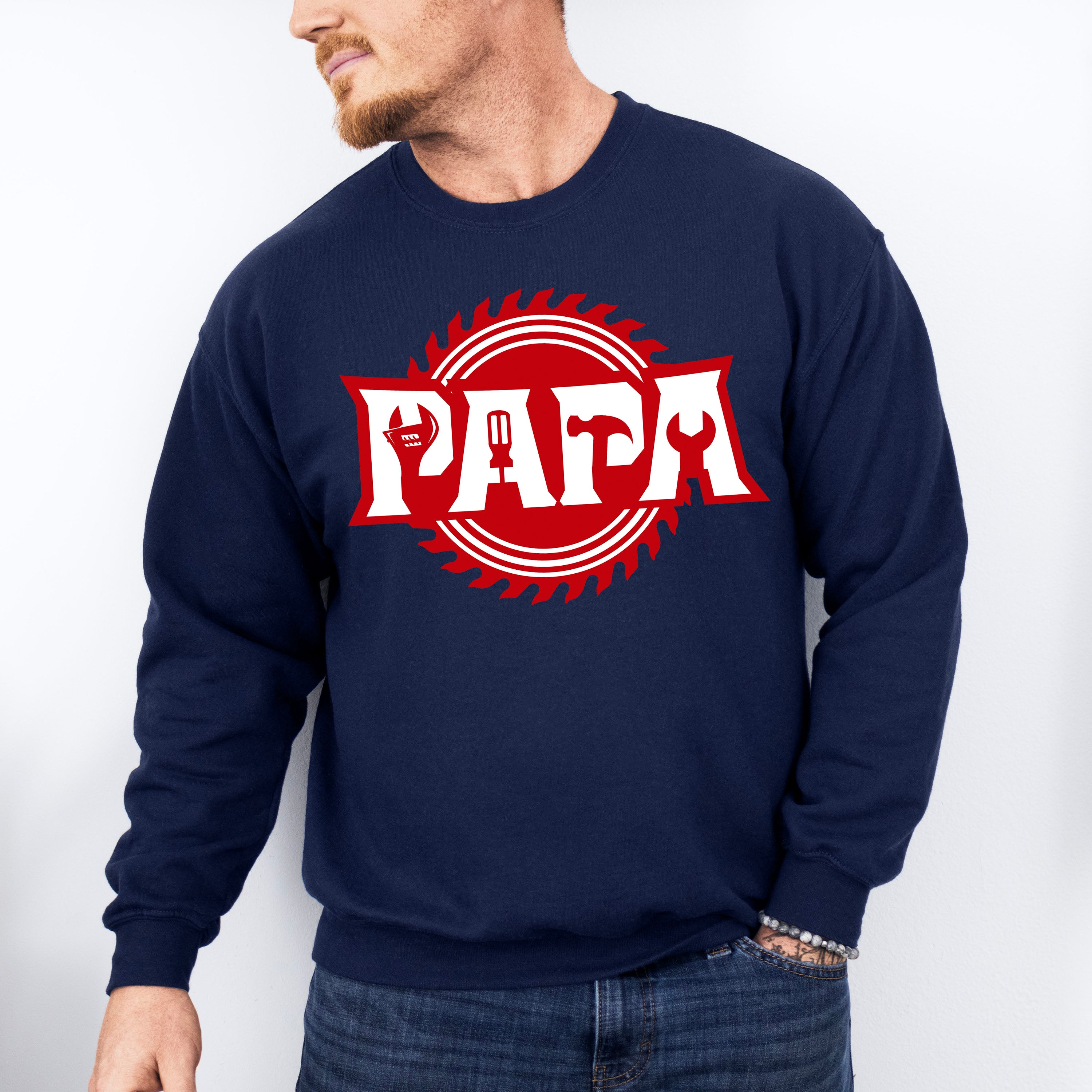 Papa Builder Father's Day Unisex Crewneck T-Shirt Sweatshirt Hoodie