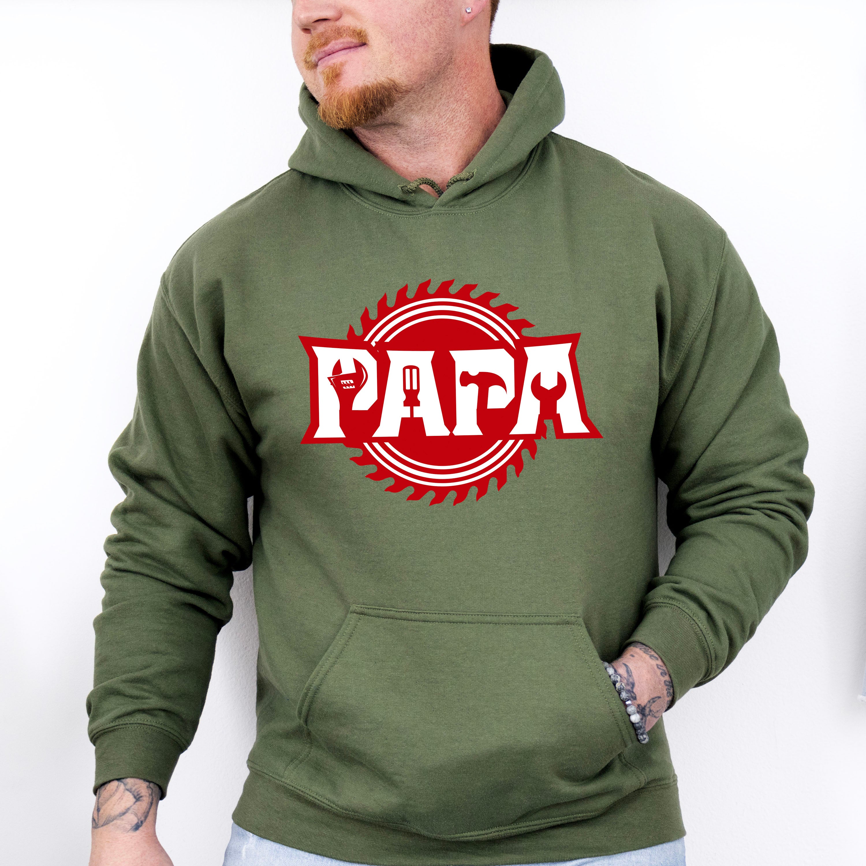 Papa Builder Father's Day Unisex Crewneck T-Shirt Sweatshirt Hoodie