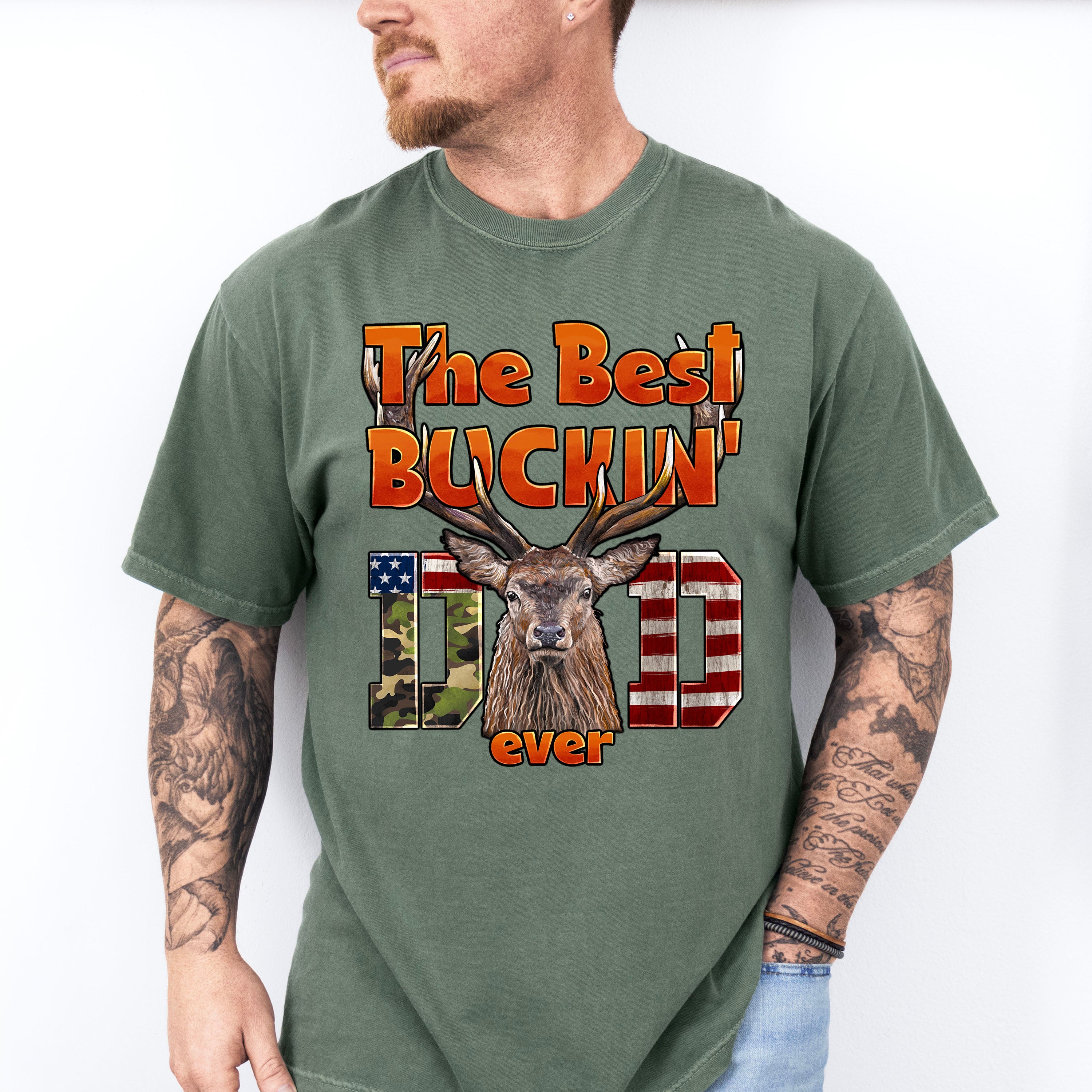 The Best Buckin Dad Father's Day Unisex Crewneck T-Shirt Sweatshirt Hoodie