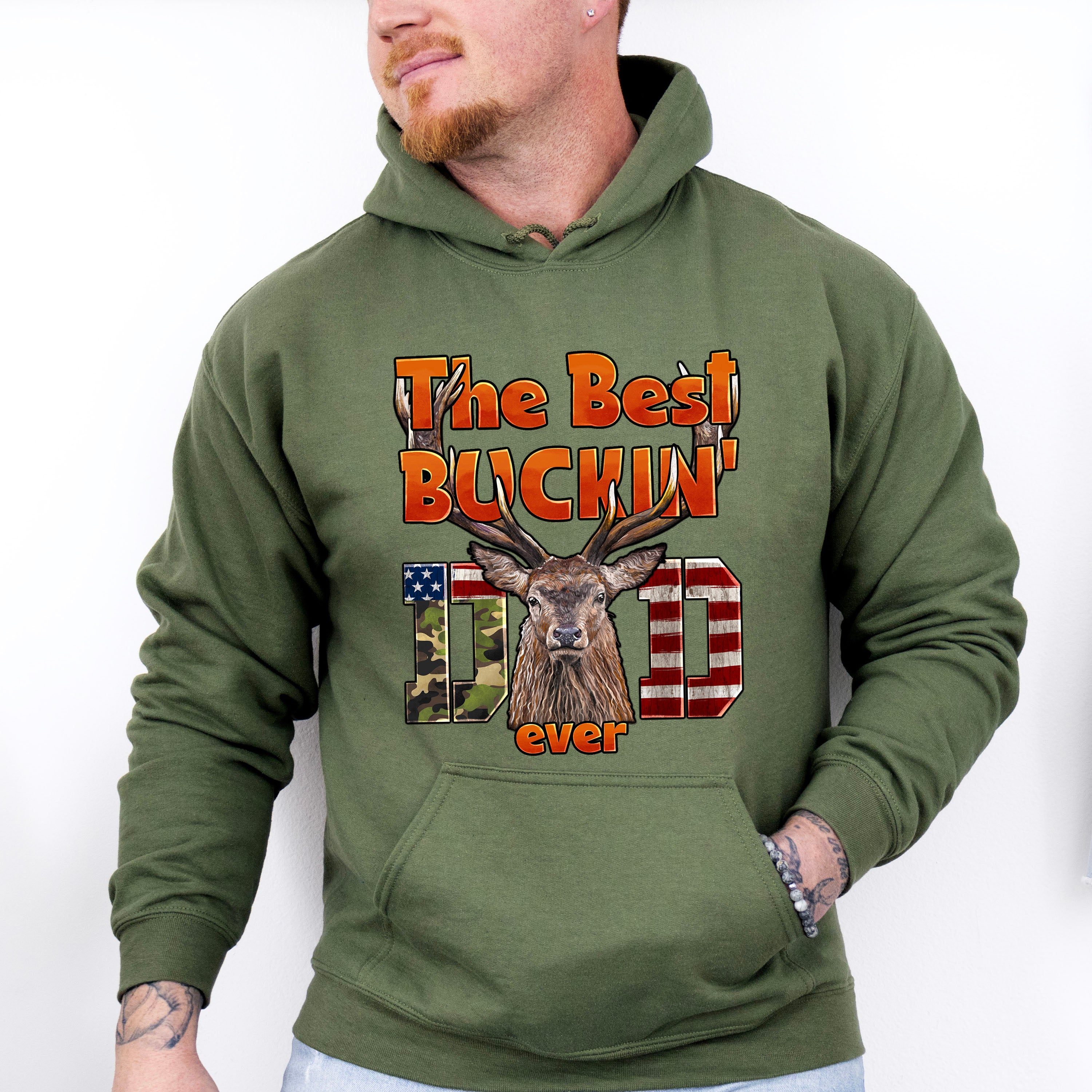 The Best Buckin Dad Father's Day Unisex Crewneck T-Shirt Sweatshirt Hoodie