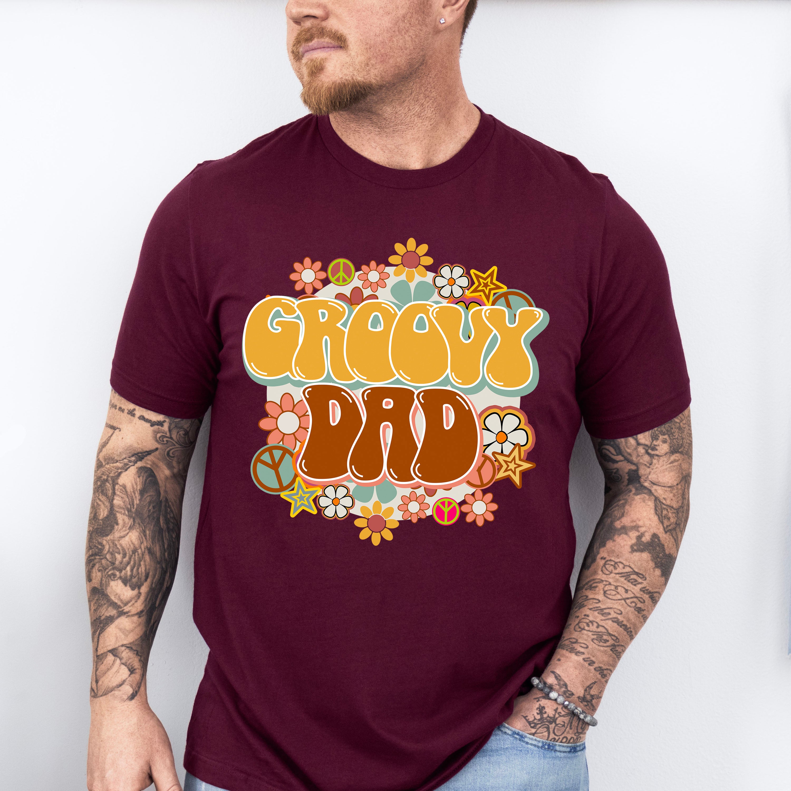 Groovy Dad Father's Day Unisex Crewneck T-Shirt Sweatshirt Hoodie