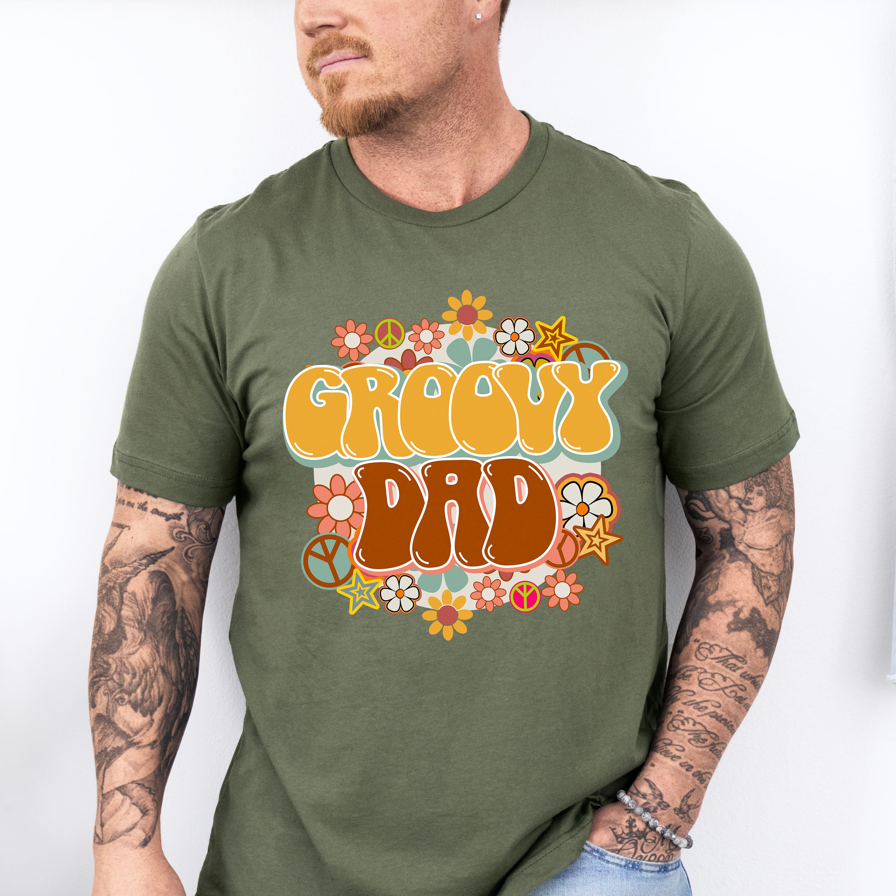 Groovy Dad Father's Day Unisex Crewneck T-Shirt Sweatshirt Hoodie