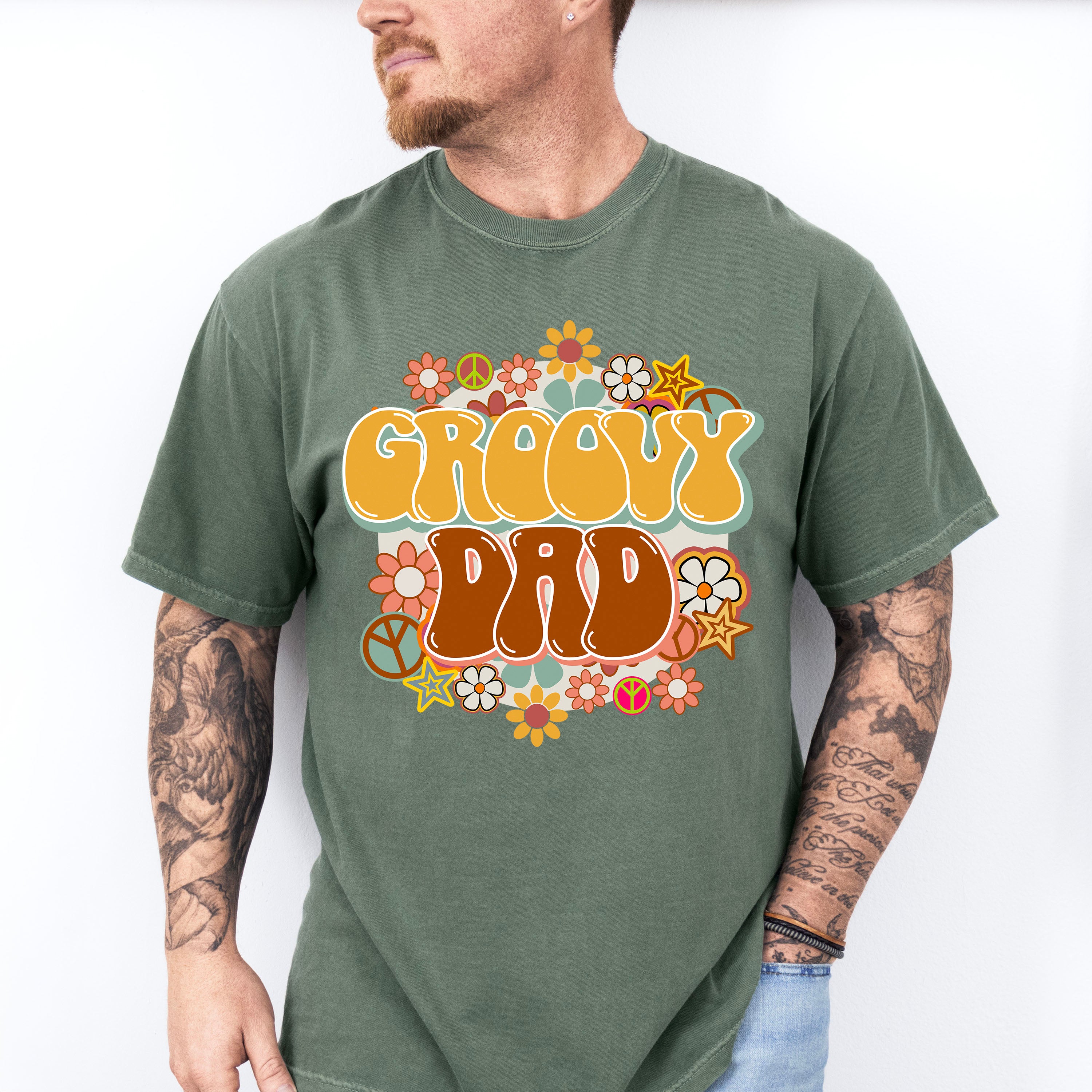 Groovy Dad Father's Day Unisex Crewneck T-Shirt Sweatshirt Hoodie