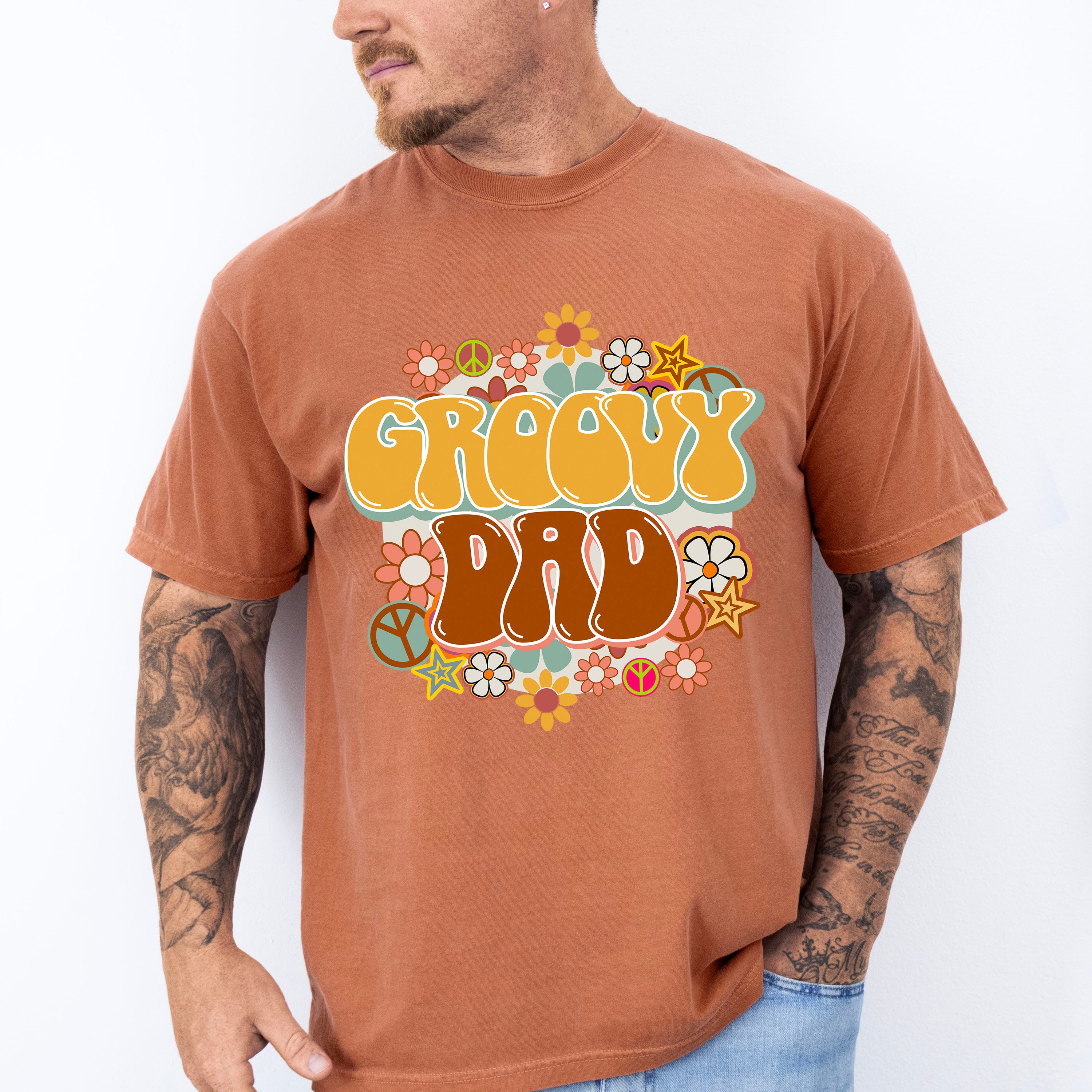 Groovy Dad Father's Day Unisex Crewneck T-Shirt Sweatshirt Hoodie