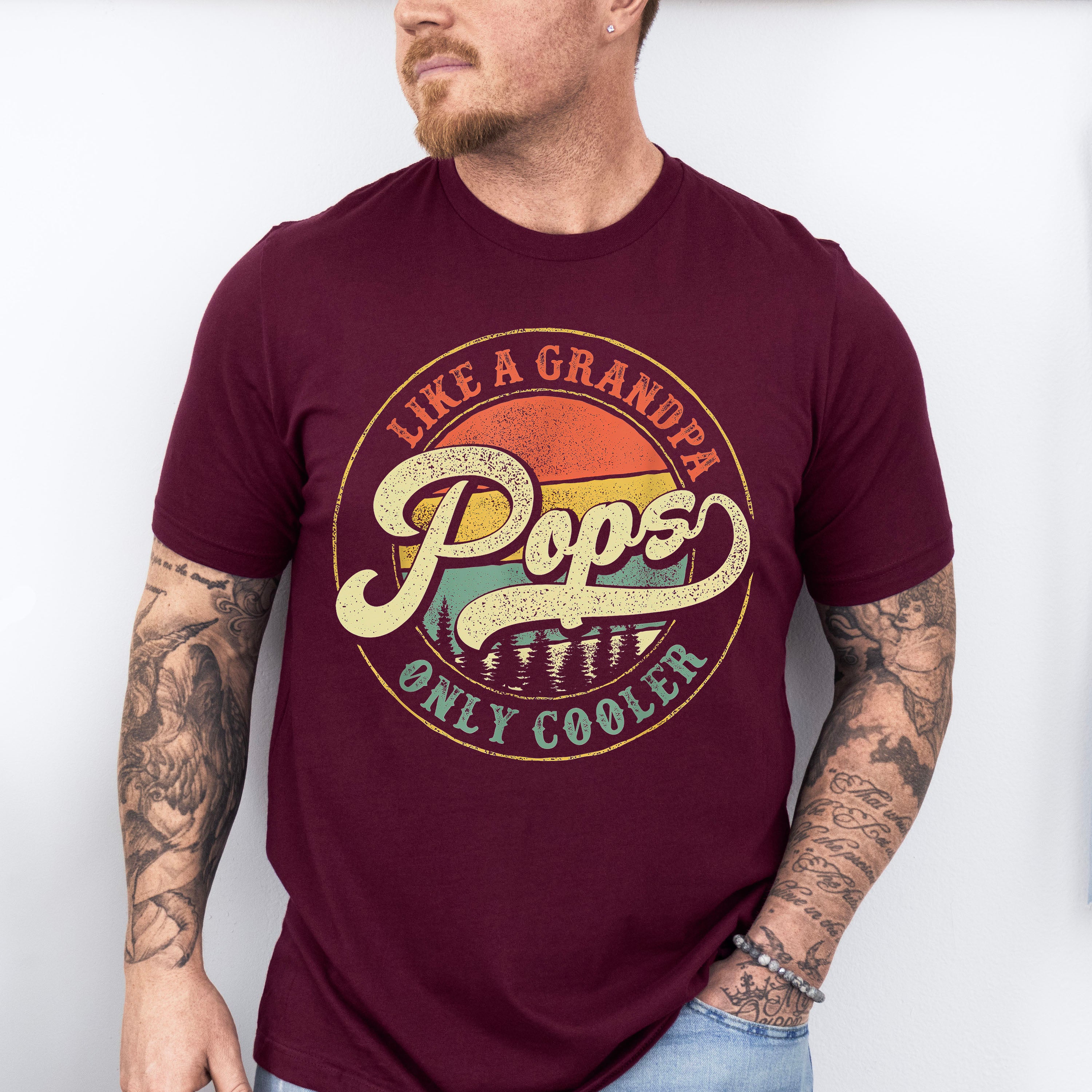 Like A Grandpa Pops Father's Day Unisex Crewneck T-Shirt Sweatshirt Hoodie