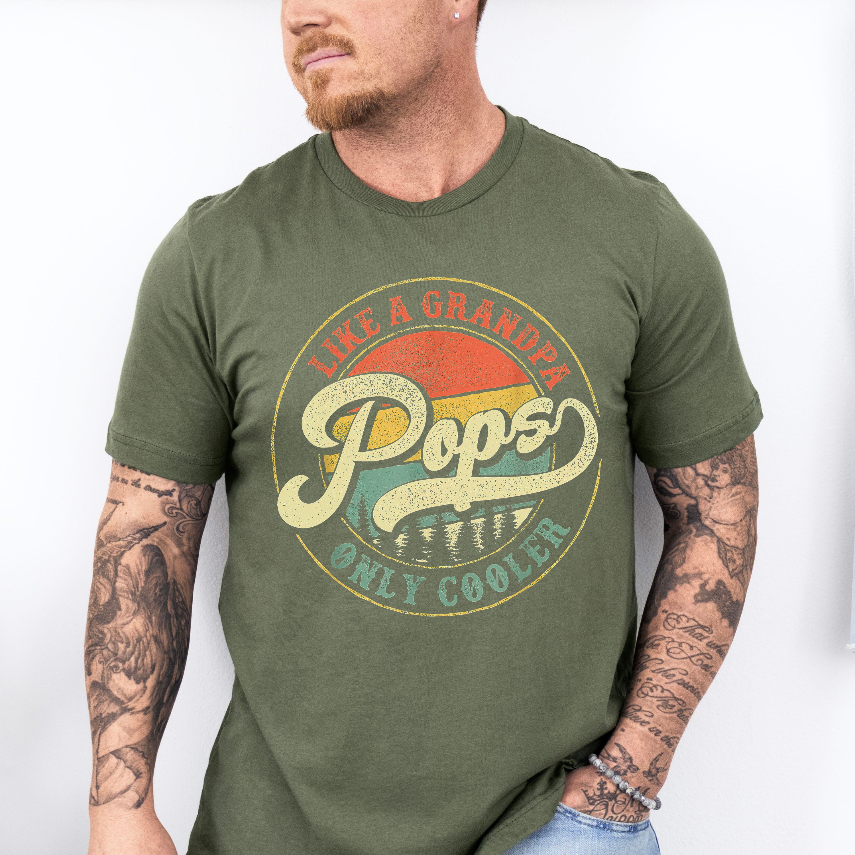 Like A Grandpa Pops Father's Day Unisex Crewneck T-Shirt Sweatshirt Hoodie