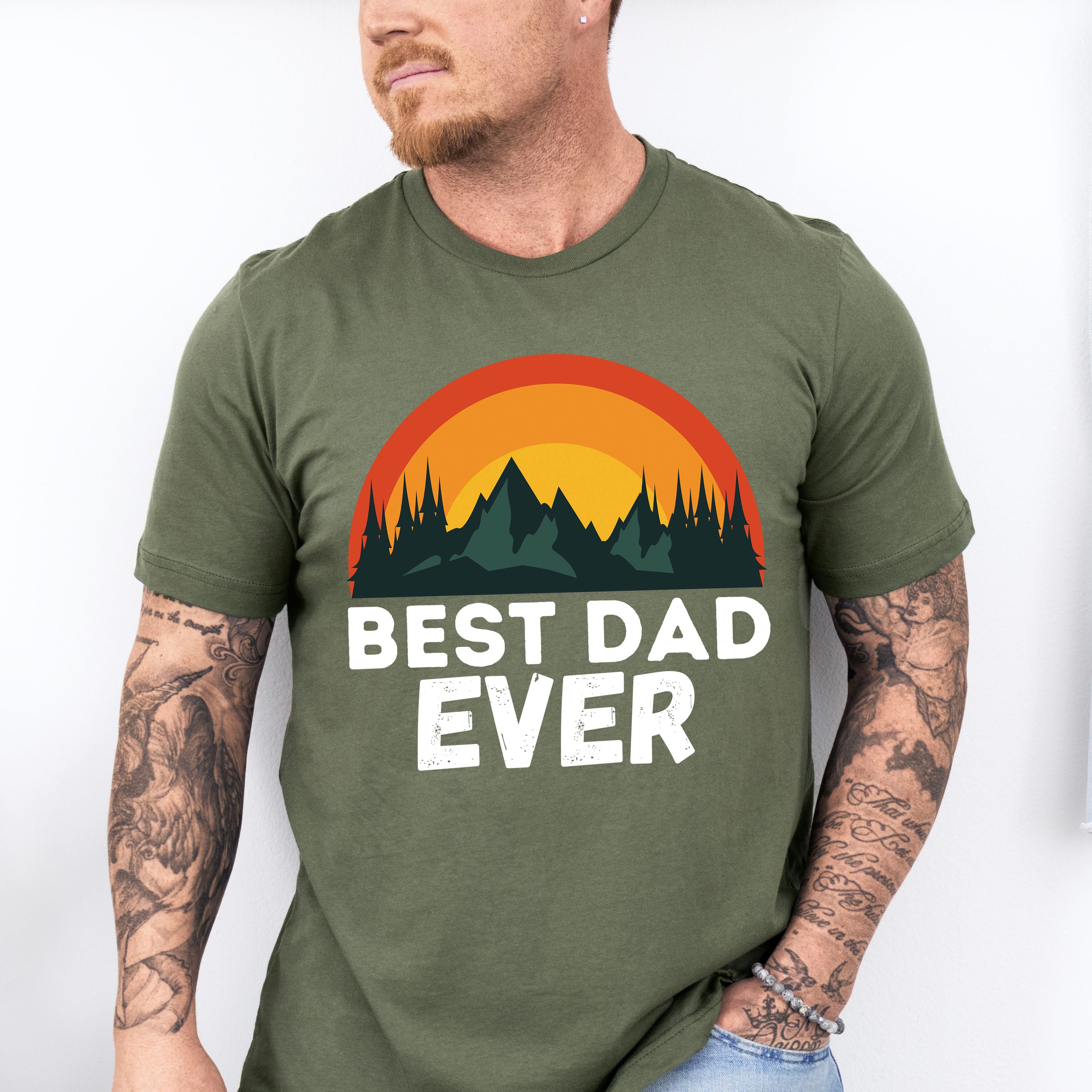 Best Dad Ever Nature Father's Day Unisex Crewneck T-Shirt Sweatshirt Hoodie