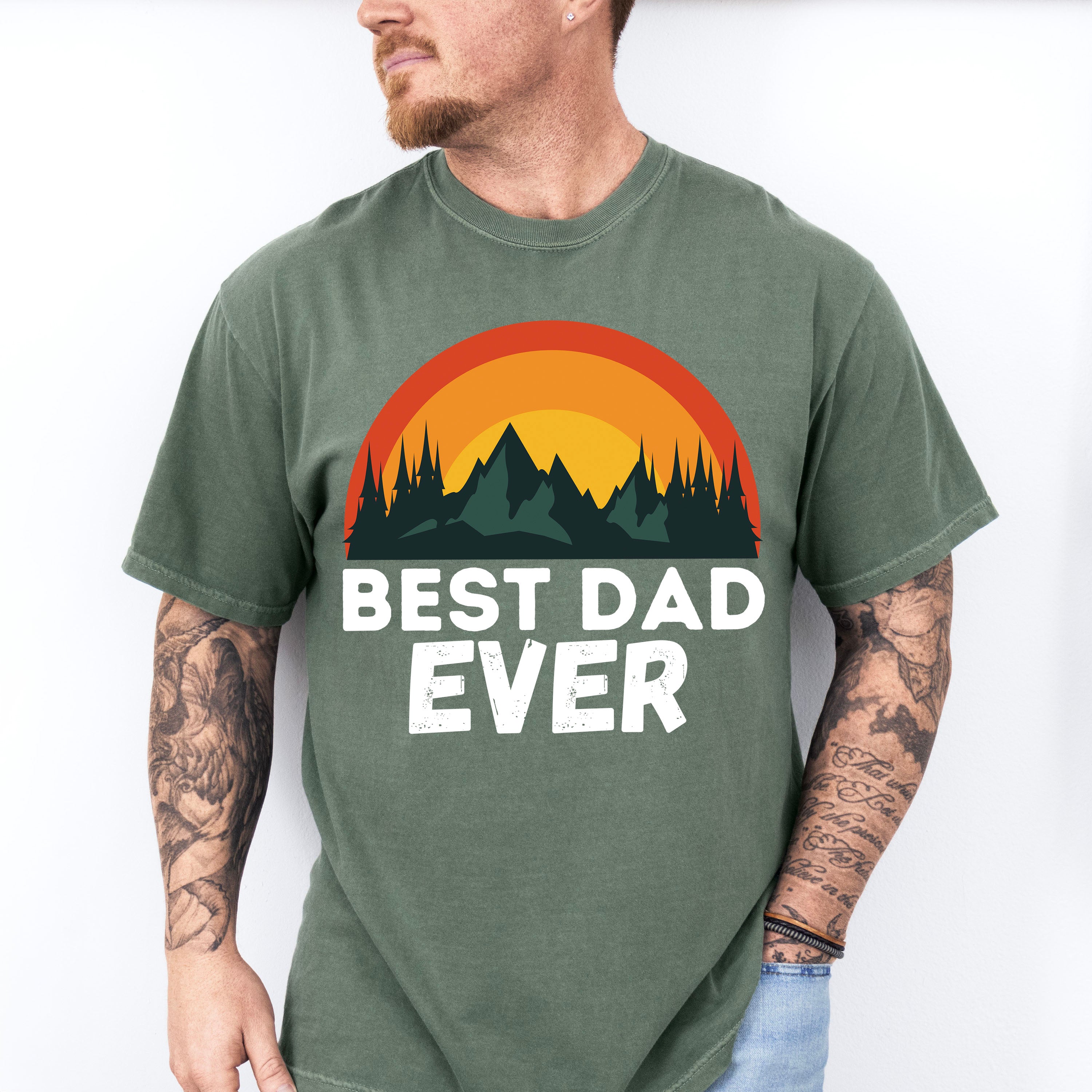 Best Dad Ever Nature Father's Day Unisex Crewneck T-Shirt Sweatshirt Hoodie