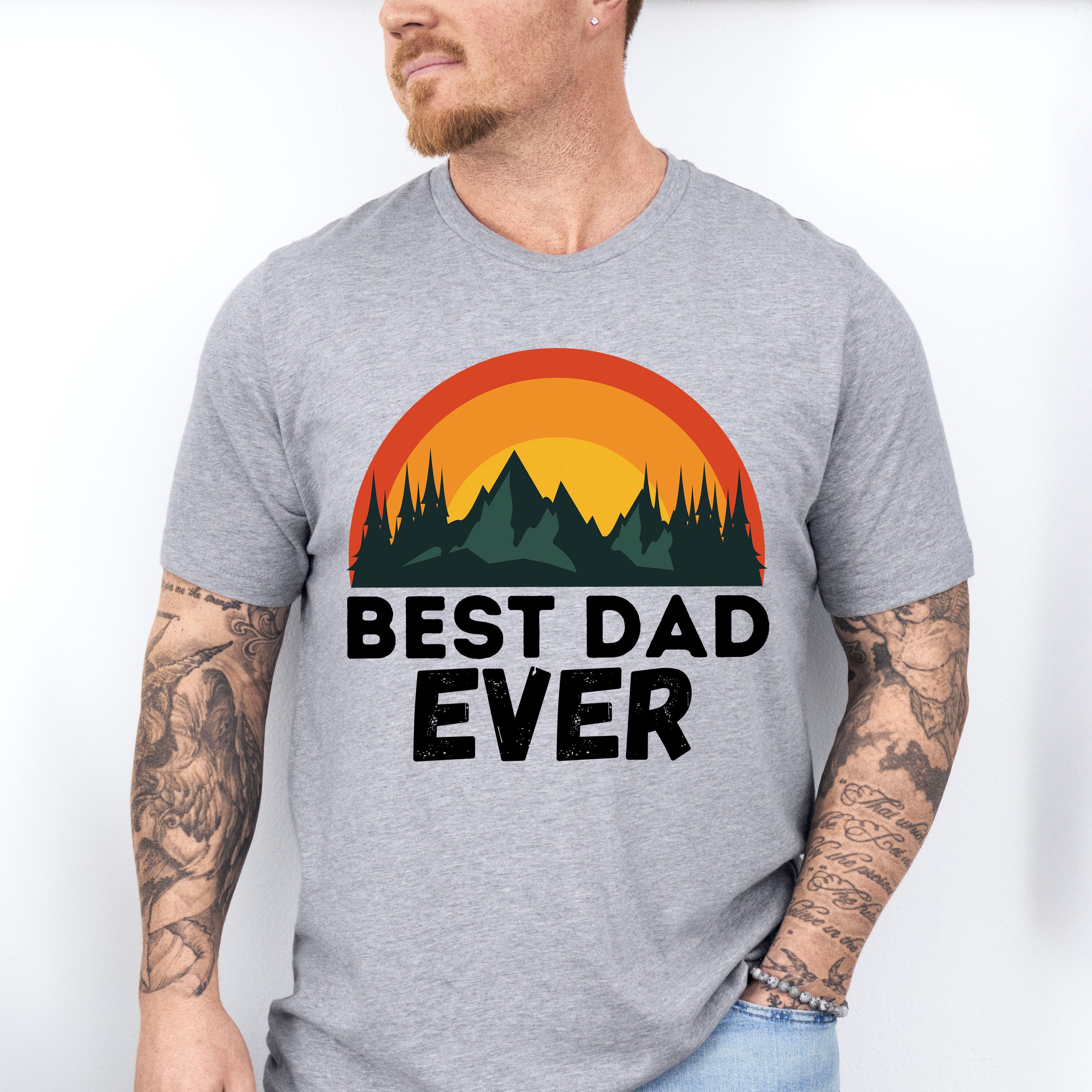 Best Dad Ever Nature Father's Day Unisex Crewneck T-Shirt Sweatshirt Hoodie