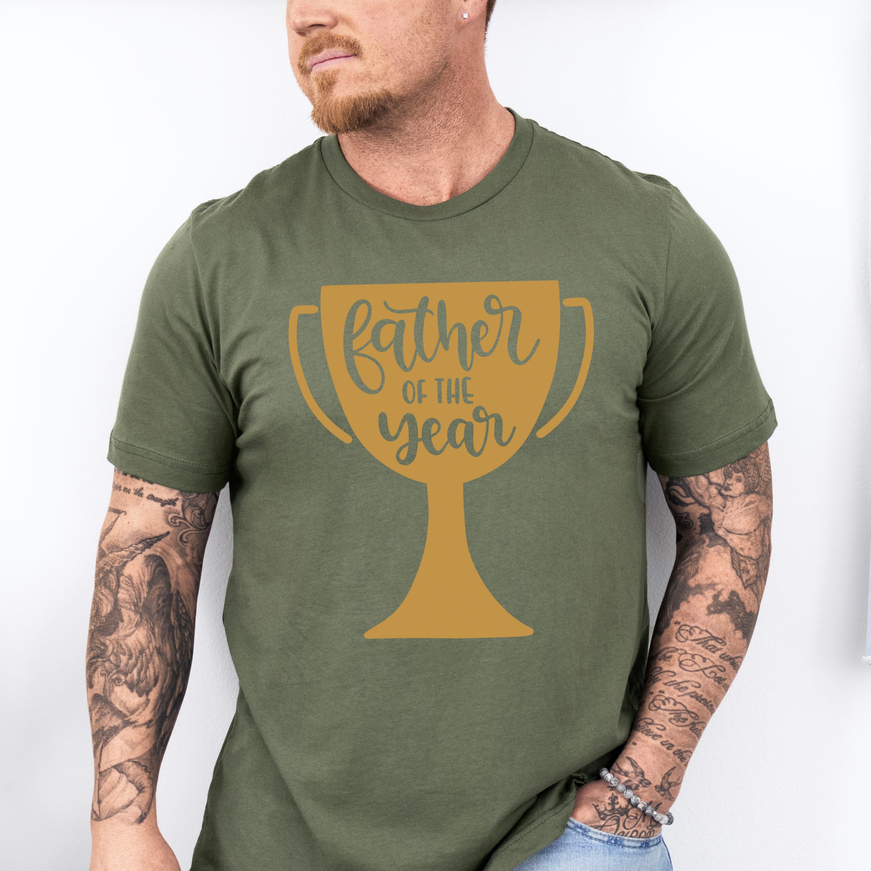 Father Of The Year Father's Day Unisex Crewneck T-Shirt Sweatshirt Hoodie