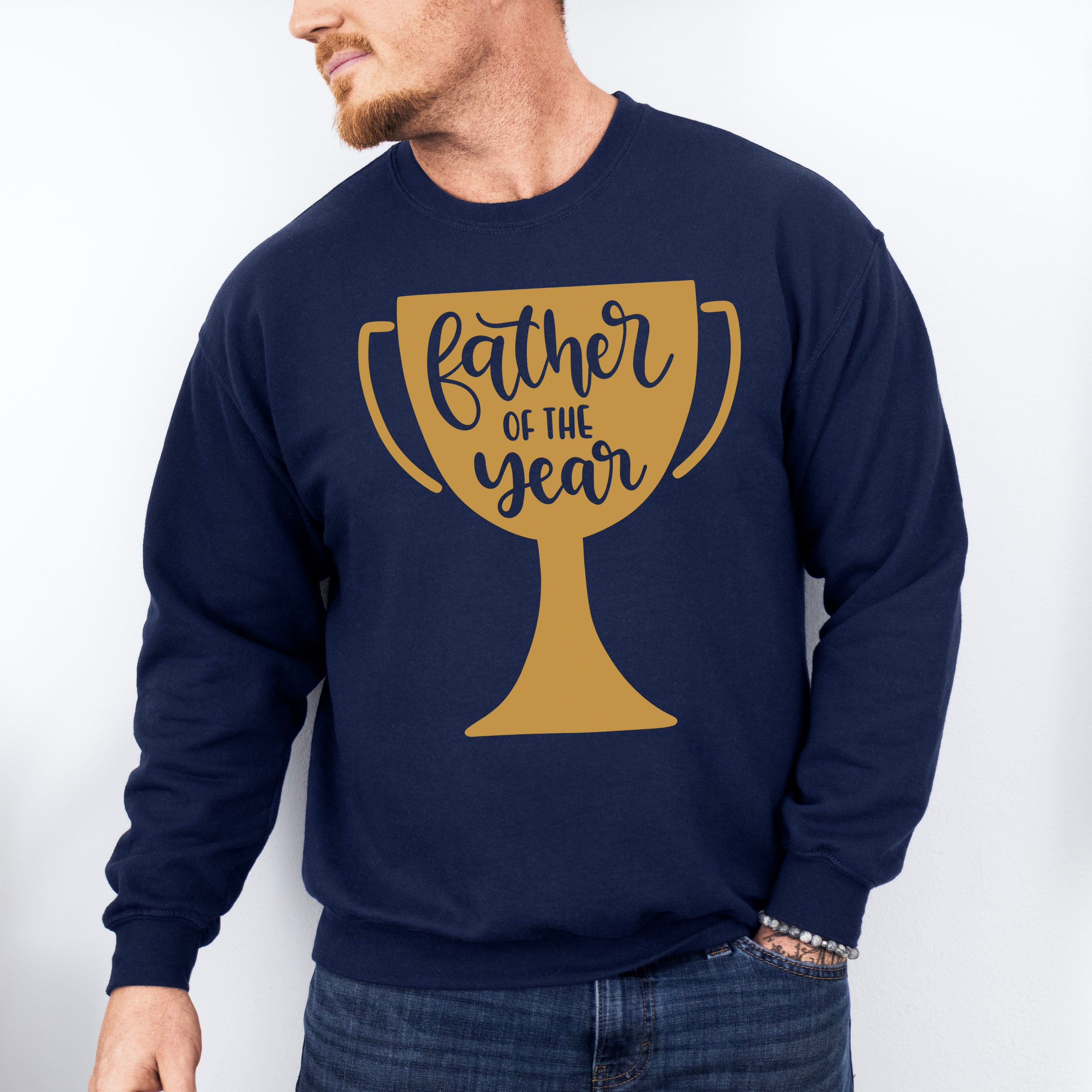 Father Of The Year Father's Day Unisex Crewneck T-Shirt Sweatshirt Hoodie