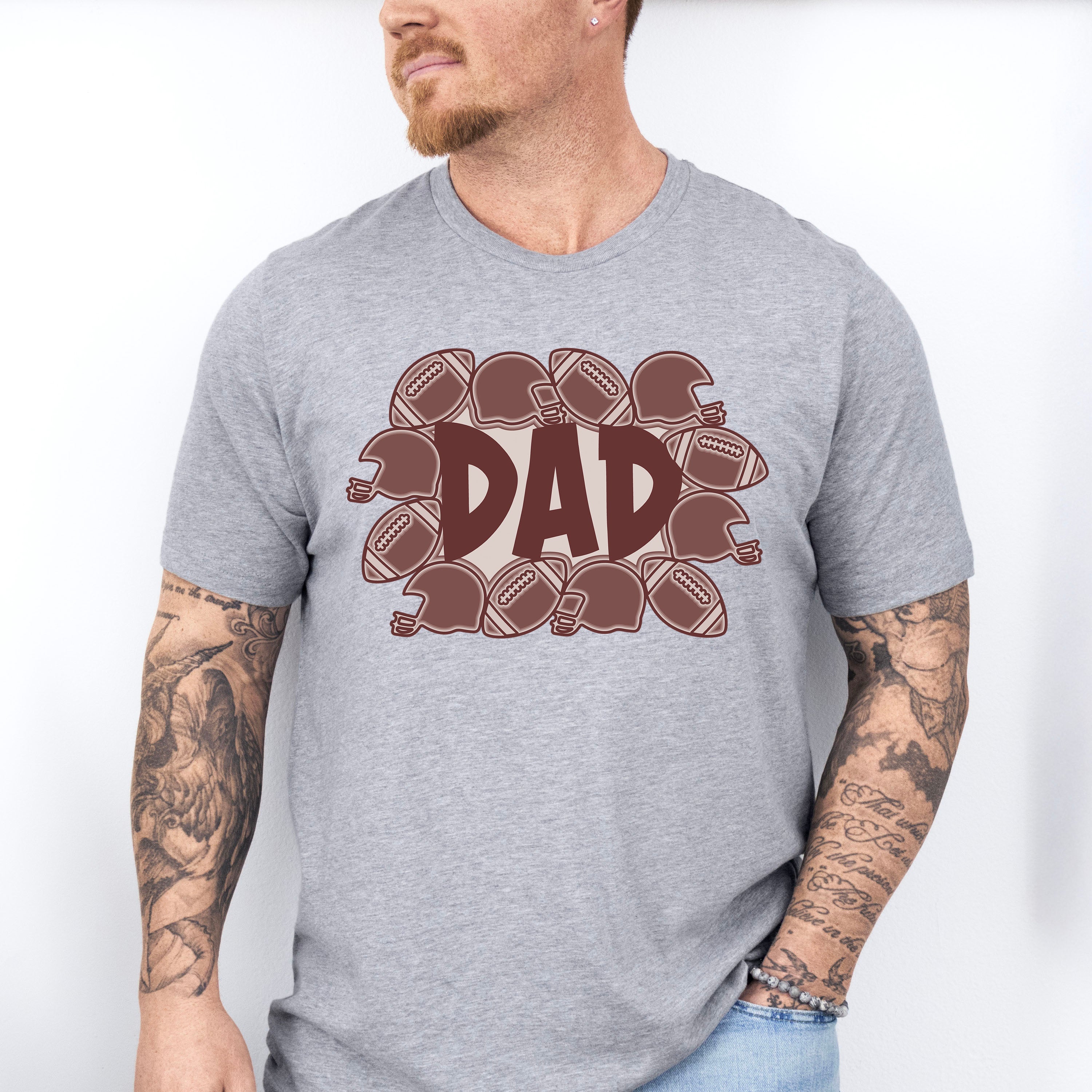 Football Dad Father's Day Unisex Crewneck T-Shirt Sweatshirt Hoodie