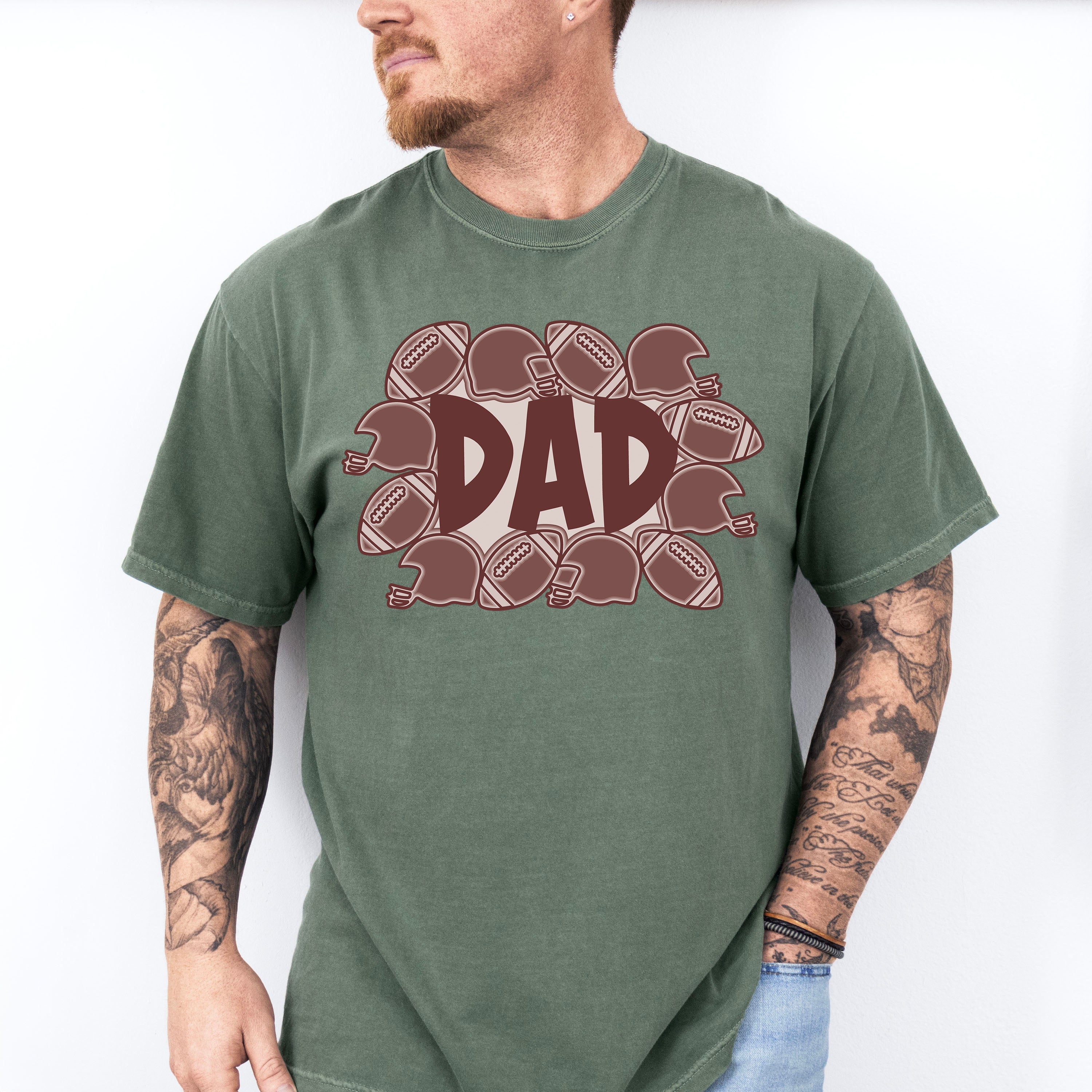 Football Dad Father's Day Unisex Crewneck T-Shirt Sweatshirt Hoodie