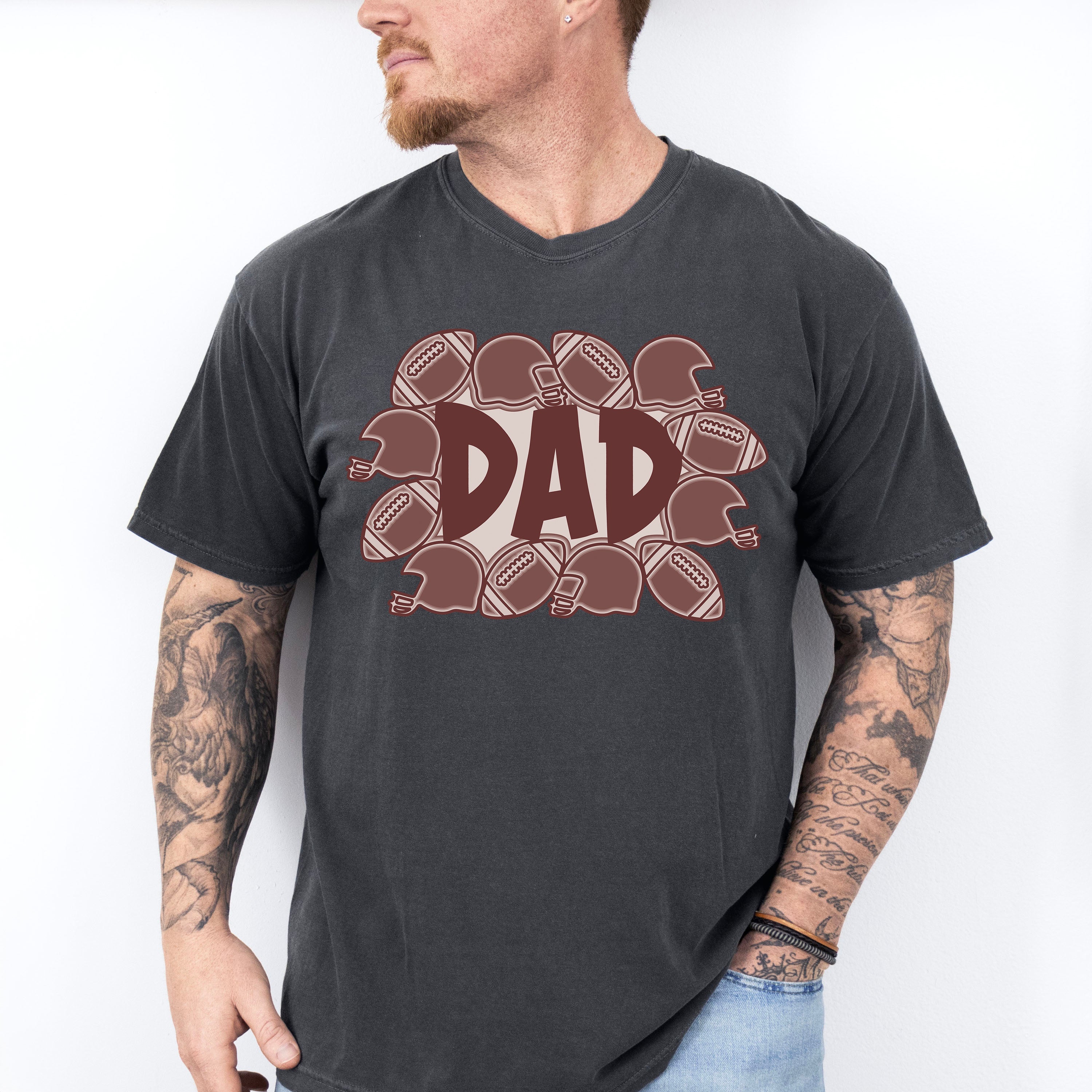 Football Dad Father's Day Unisex Crewneck T-Shirt Sweatshirt Hoodie