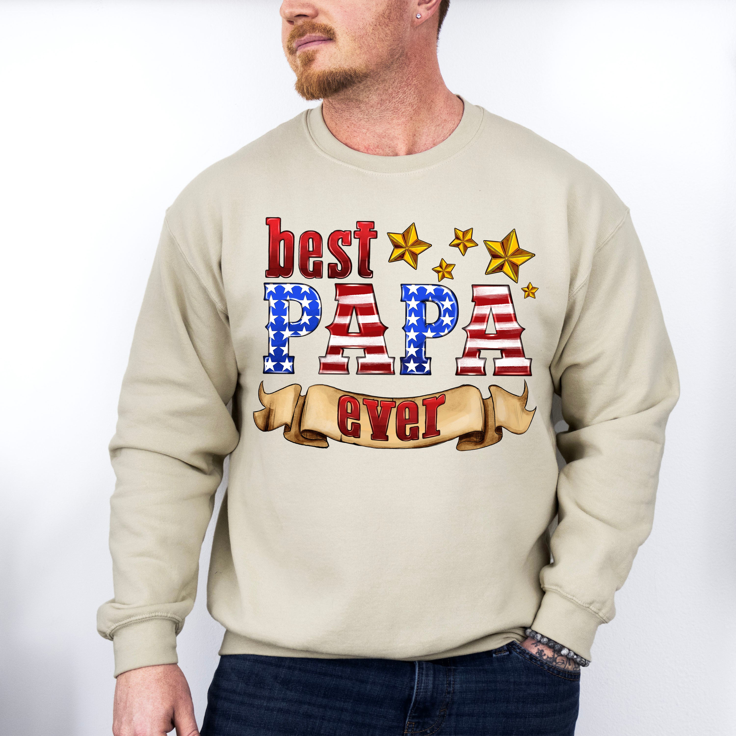 Best Papa Ever Father's Day Unisex Crewneck T-Shirt Sweatshirt Hoodie