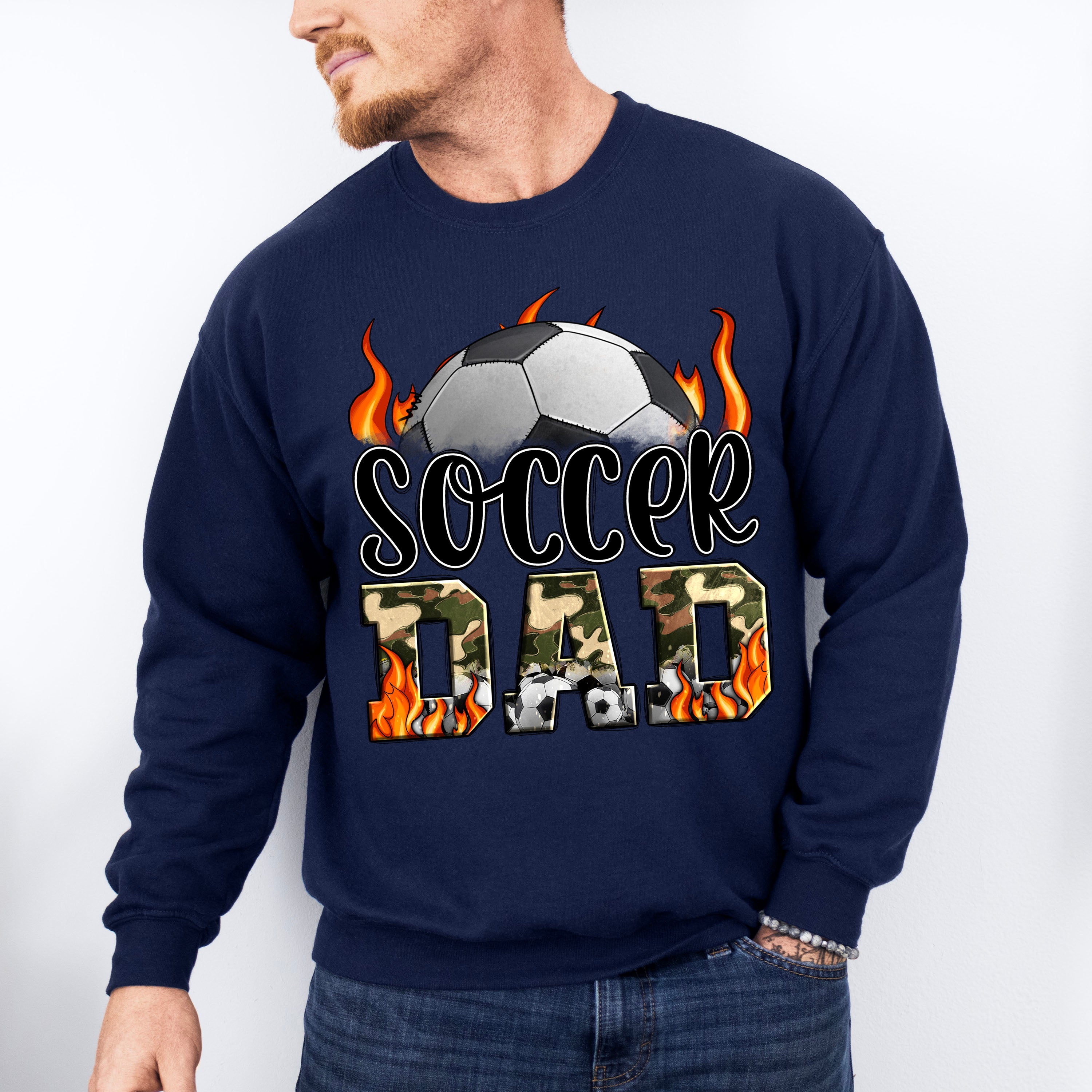 Soccer Dad Father's Day Unisex Crewneck T-Shirt Sweatshirt Hoodie